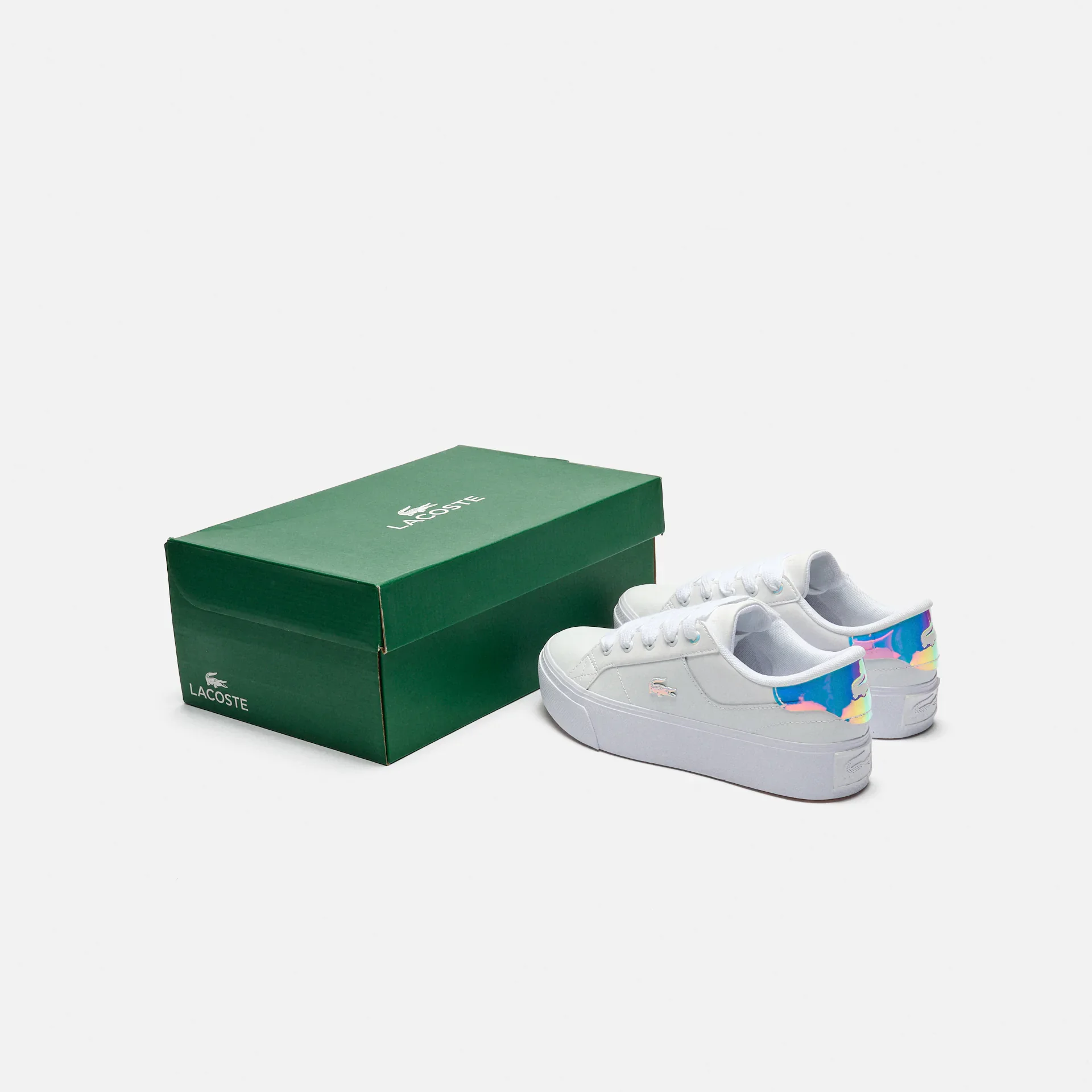 Lacoste Ziane Platform Leather Sneakers White/Light Pink