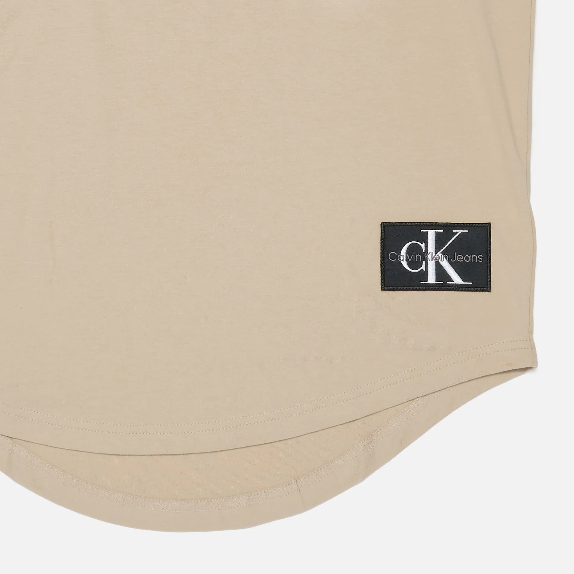 Calvin Klein Jeans Badge Turn Up Sleeve Plaza Taupe