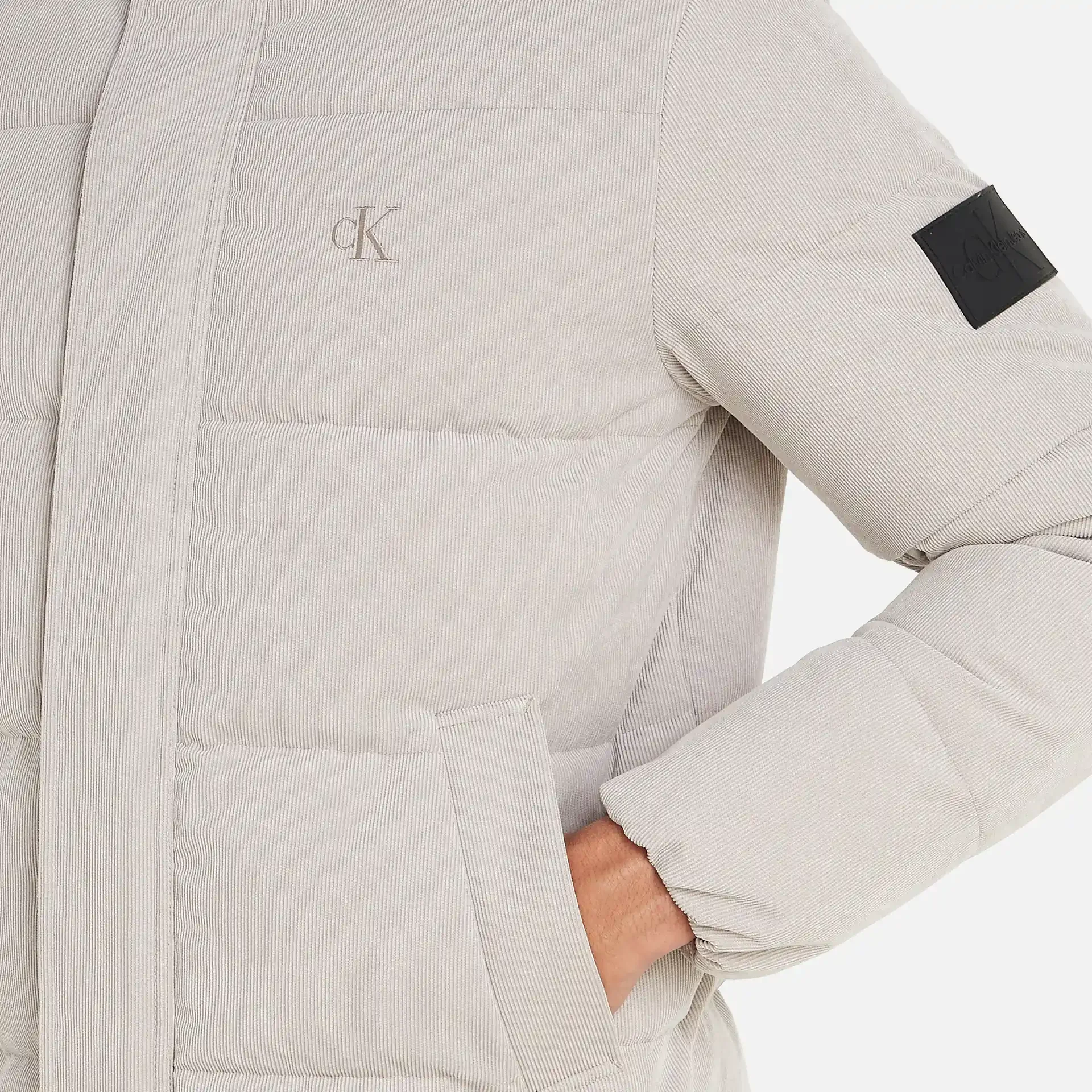 Calvin Klein Jeans Corduroy Puffer Jacket Porpoise