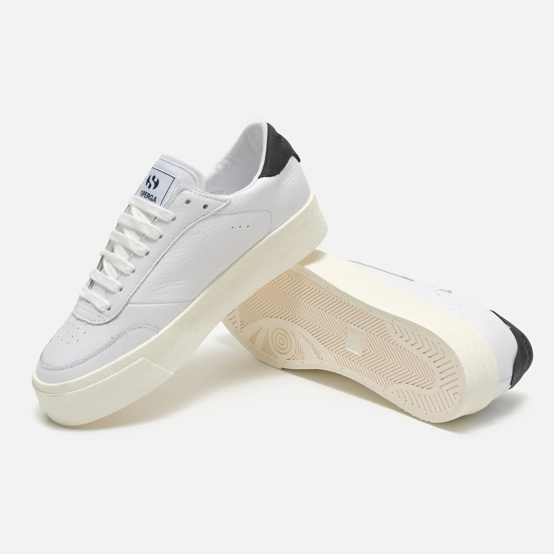Superga 3843 Clubesse Platform Sneaker White/Black