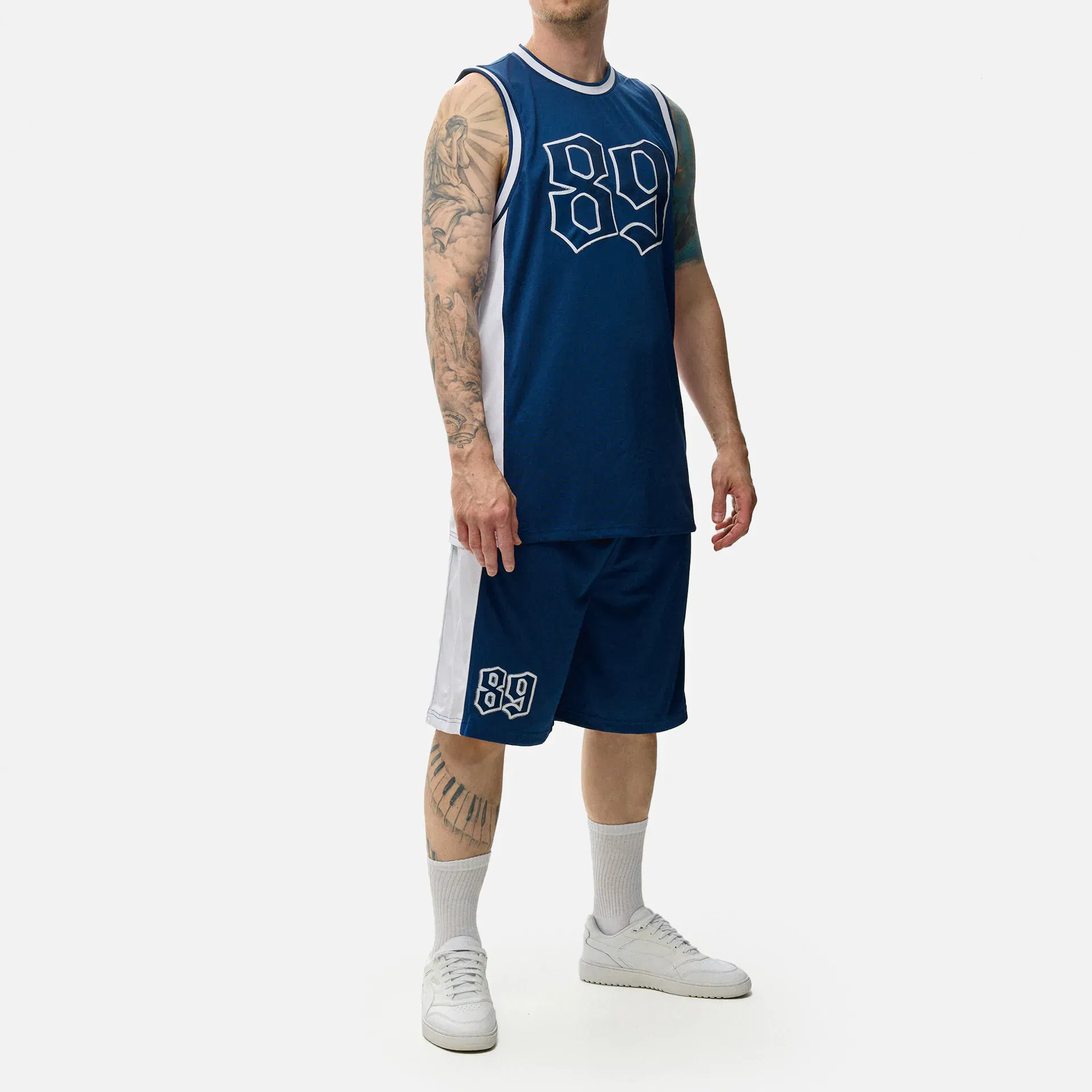 Karl Kani Og Block Basketball Tank Top Navy/White