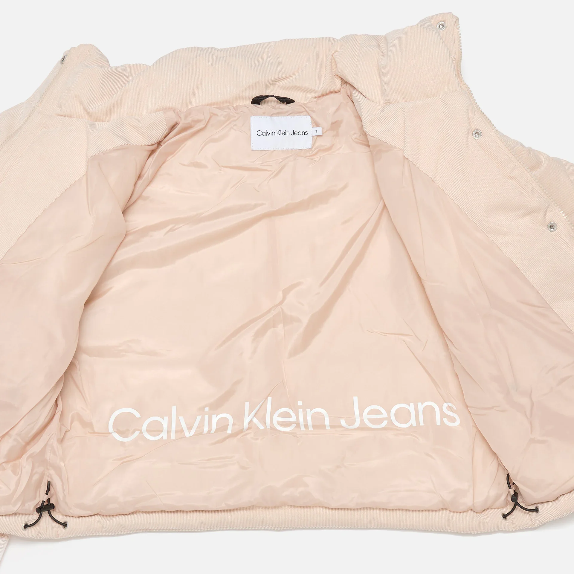 Calvin Klein Jeans Corduroy Cropped Puffer Putty Beige