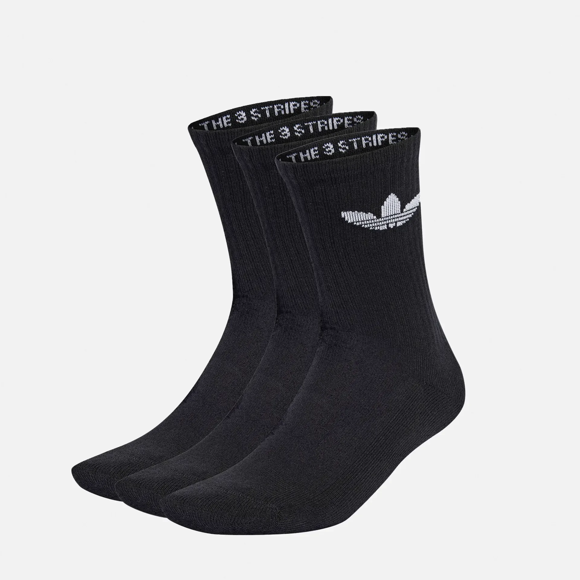 adidas Originals Trefoil Crew Cush Socks 3-Pack Black