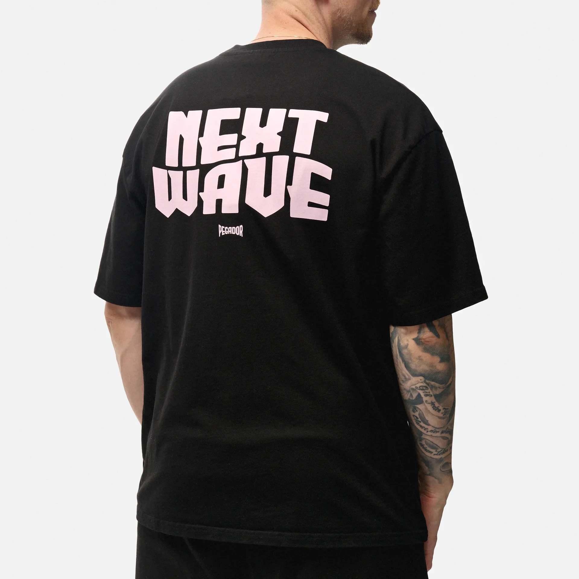 PEGADOR Dacko Oversized T-Shirt Washed Black Bubblegum