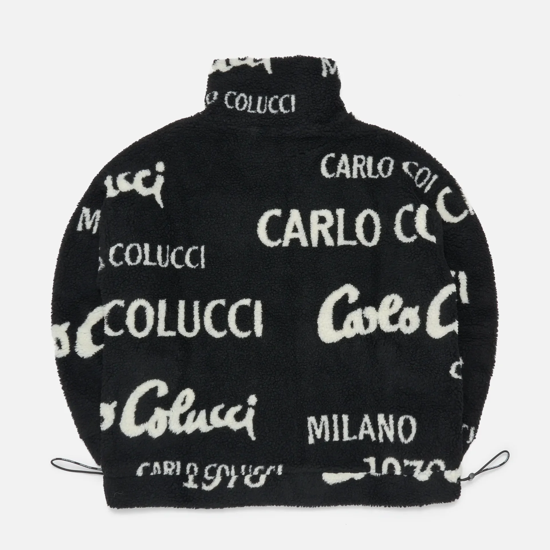 Carlo Colucci Allover Fleece Jacket Black/White