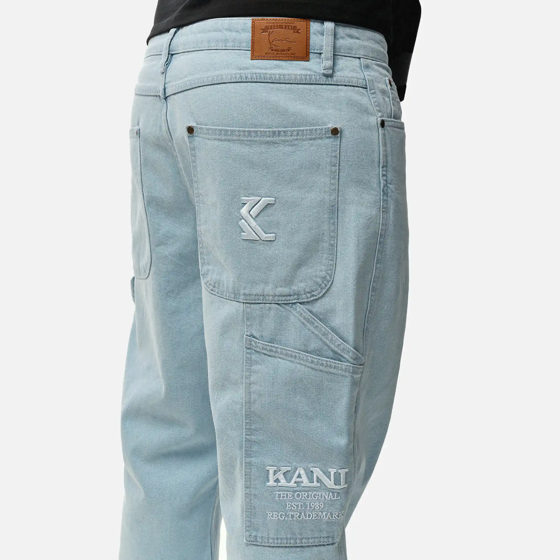 Karl Kani Retro Tapered Workwear Denim Bleached Blue