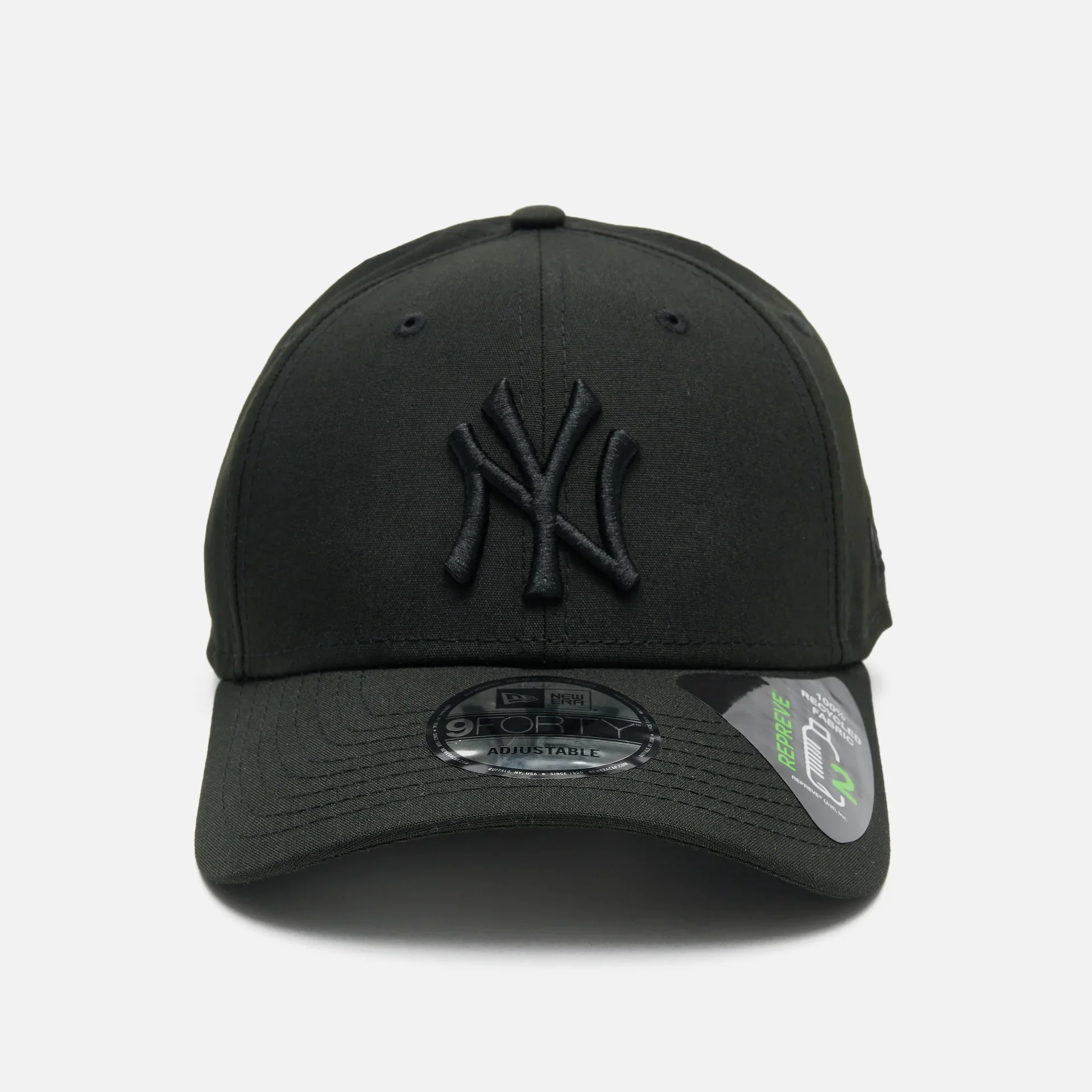 New Era MLB NY Yankees Repreve Outline 9Forty Strapback Cap Black/Black