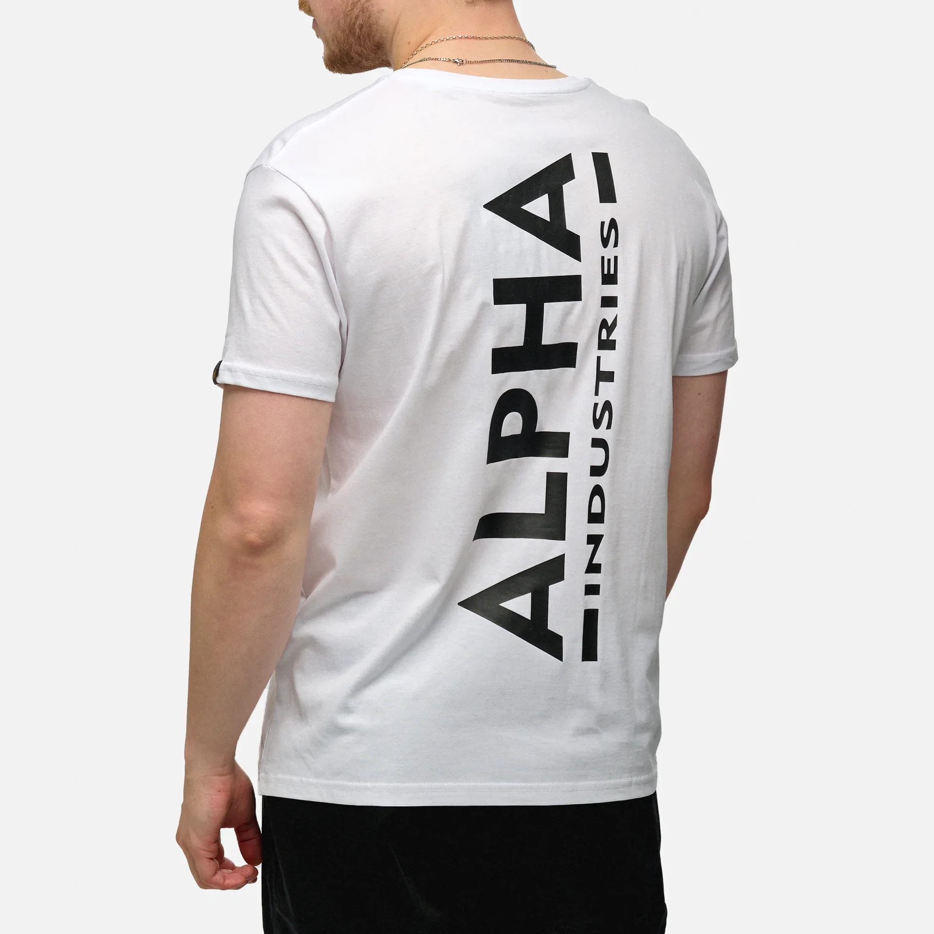 Alpha Industries Backprint T-Shirt White/Black