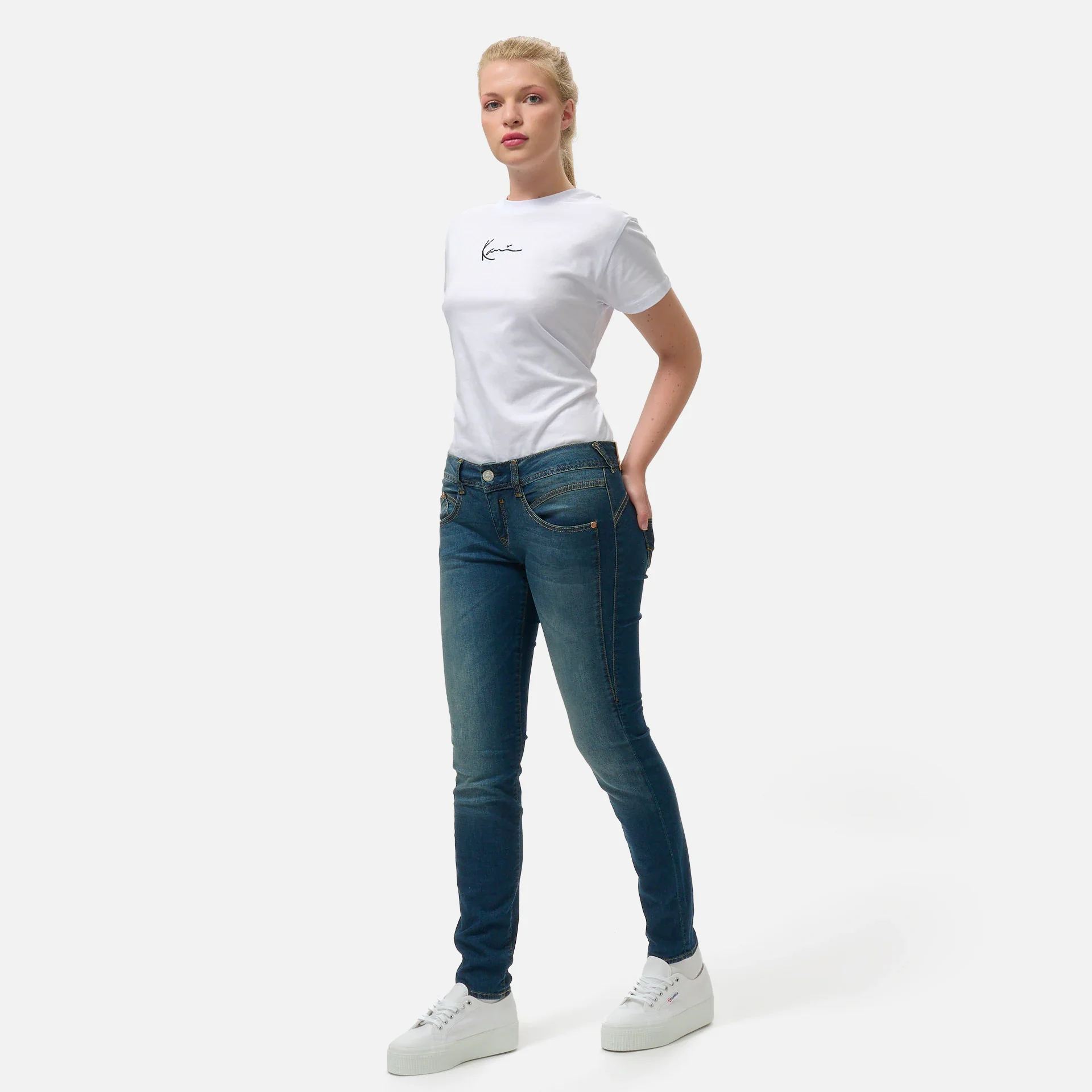  Herrlicher Gila Slim Organic Denim Jeans Clean