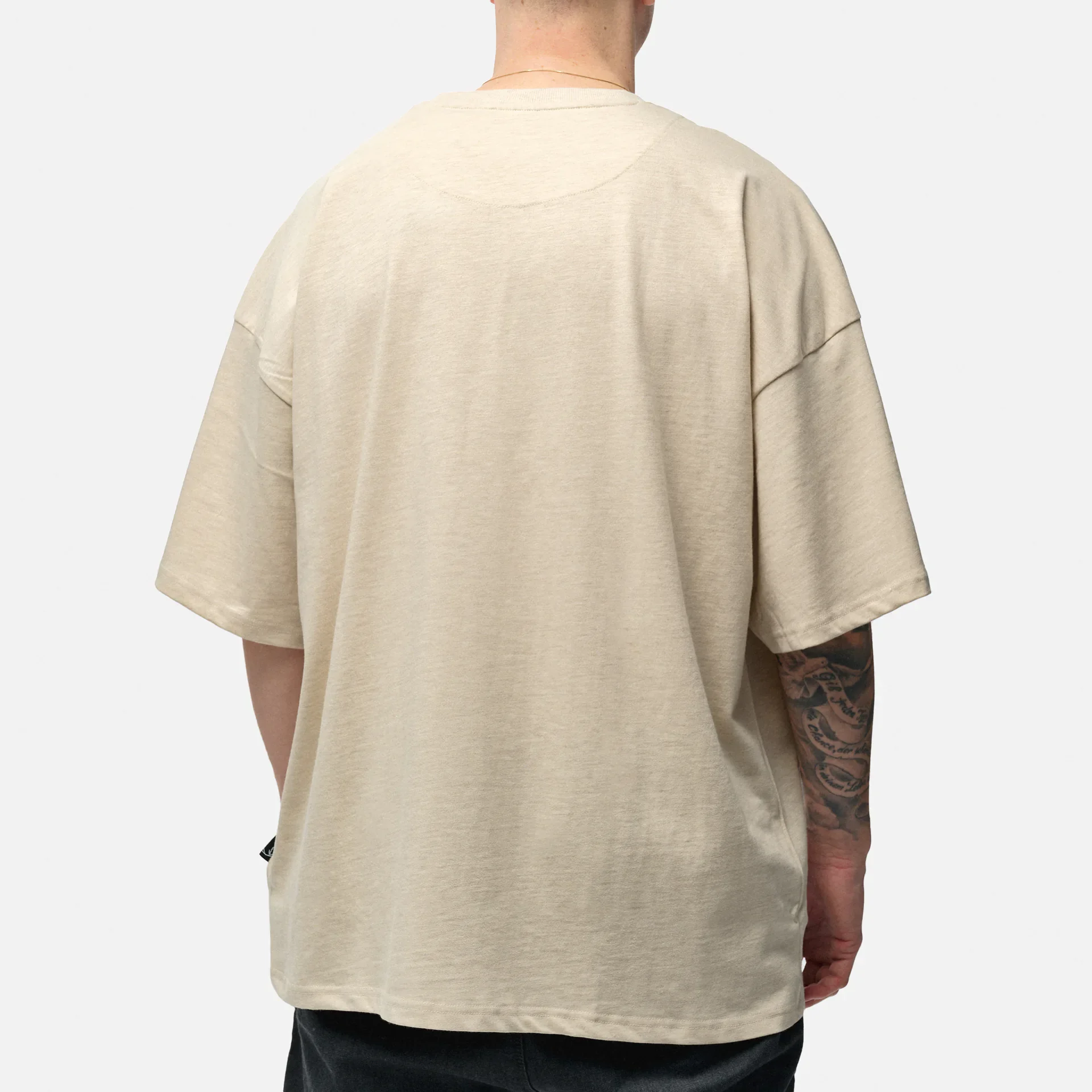 Karl Kani Woven Signature Heavy Jersey Boxy Diner T-Shirt Vanilla Melange
