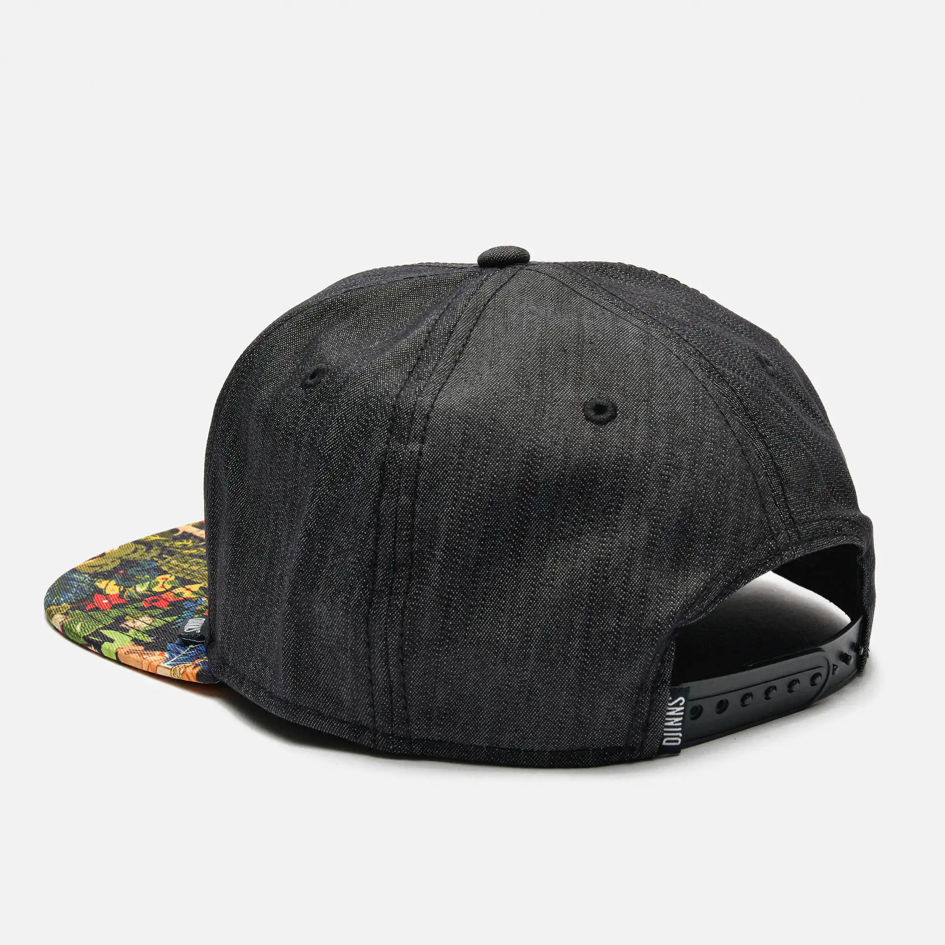 DJINNS 6 Panel Snapback Cap Frida Linen Rev. Black