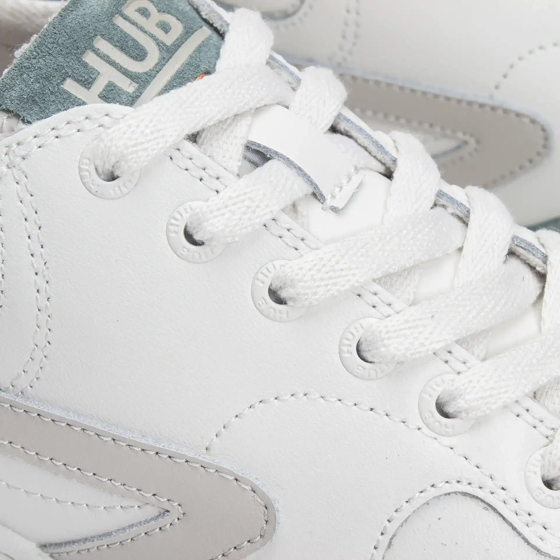 HUB Footwear Court Sneakers Off White/Beige/Leaf Green