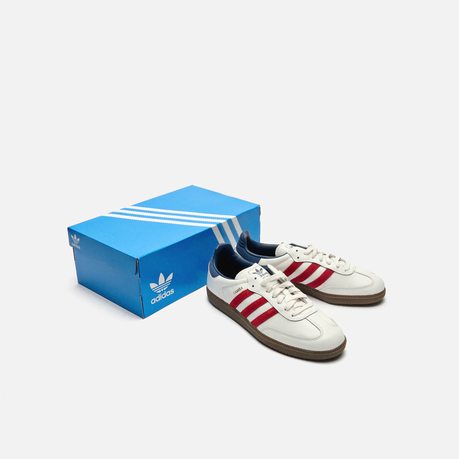 adidas Originals Samba Sneaker OG Core White/Team Victory Red/Night Indigo