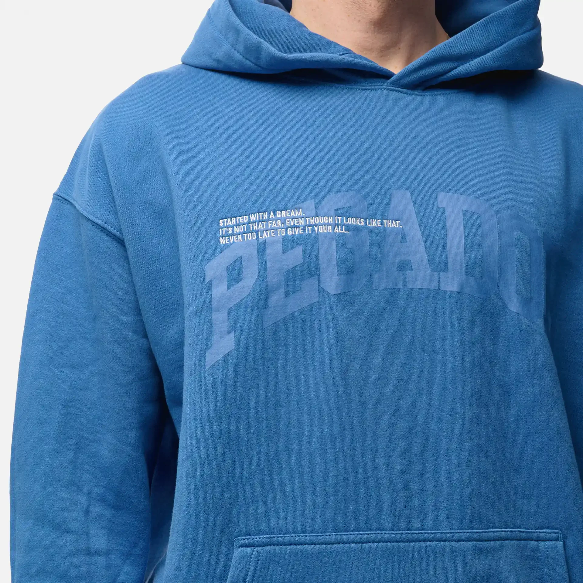 PEGADOR Gilford Oversized Hoodie Washed Retro Blue