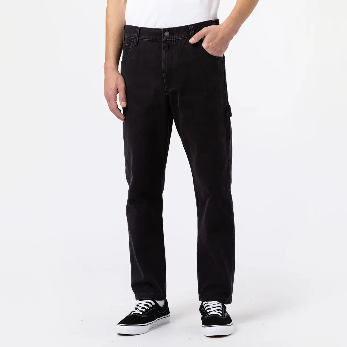 Dickies Duck Canvas Carpenter Chino Pants Stone Washed Black