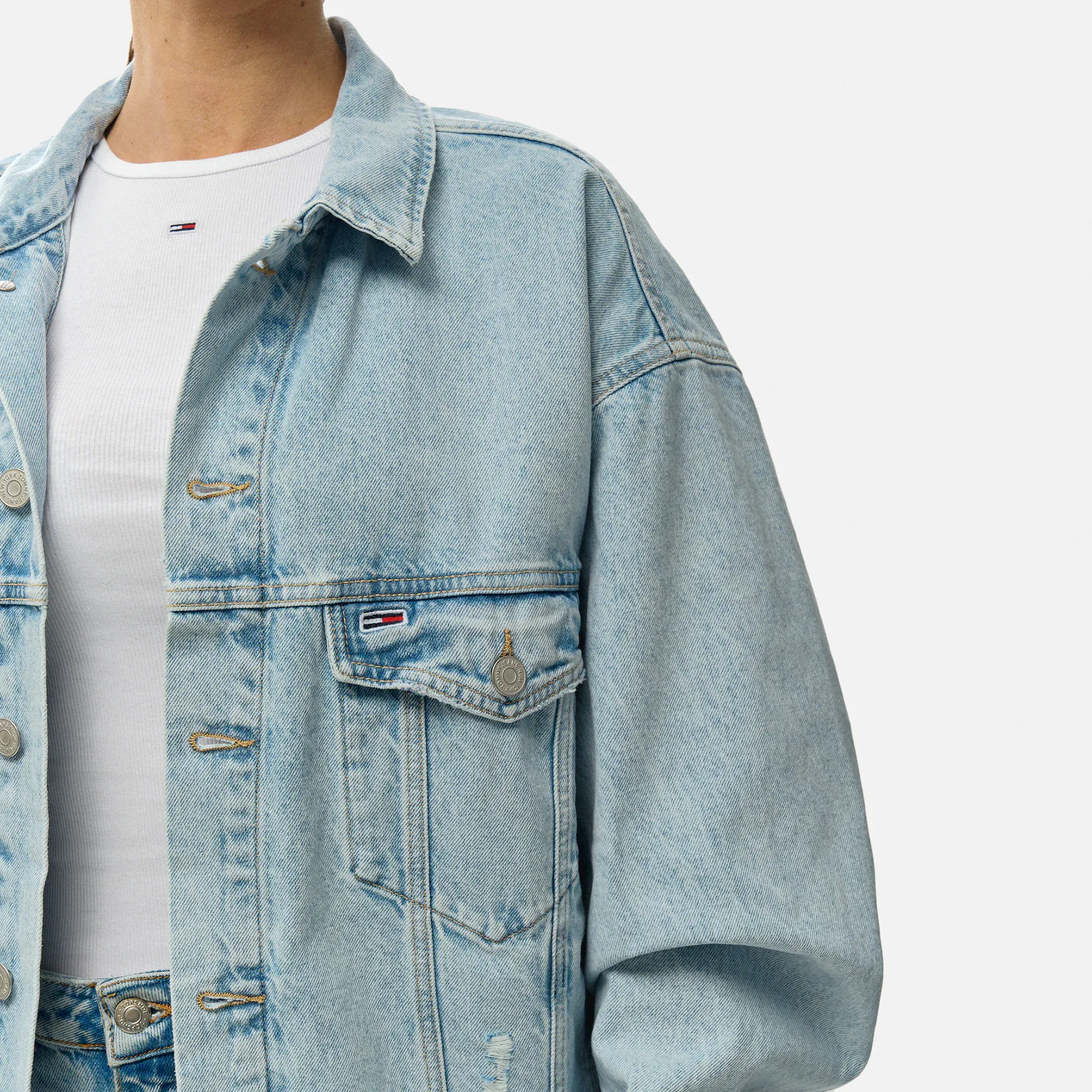 Tommy Jeans Oversized Jacket Arch Denim Light