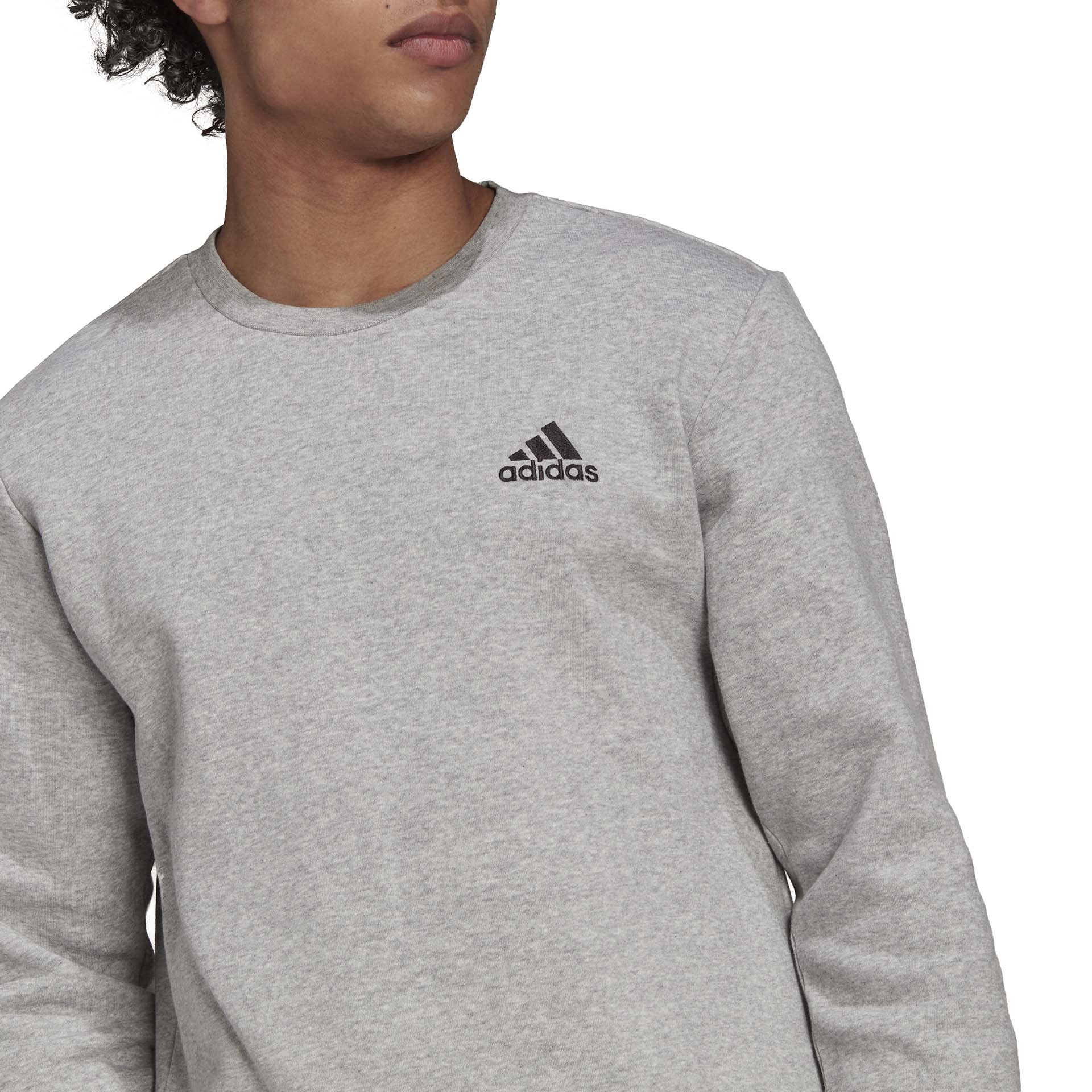 adidas Feelcozy Sweatshirt Medium Gray Heather/ Black