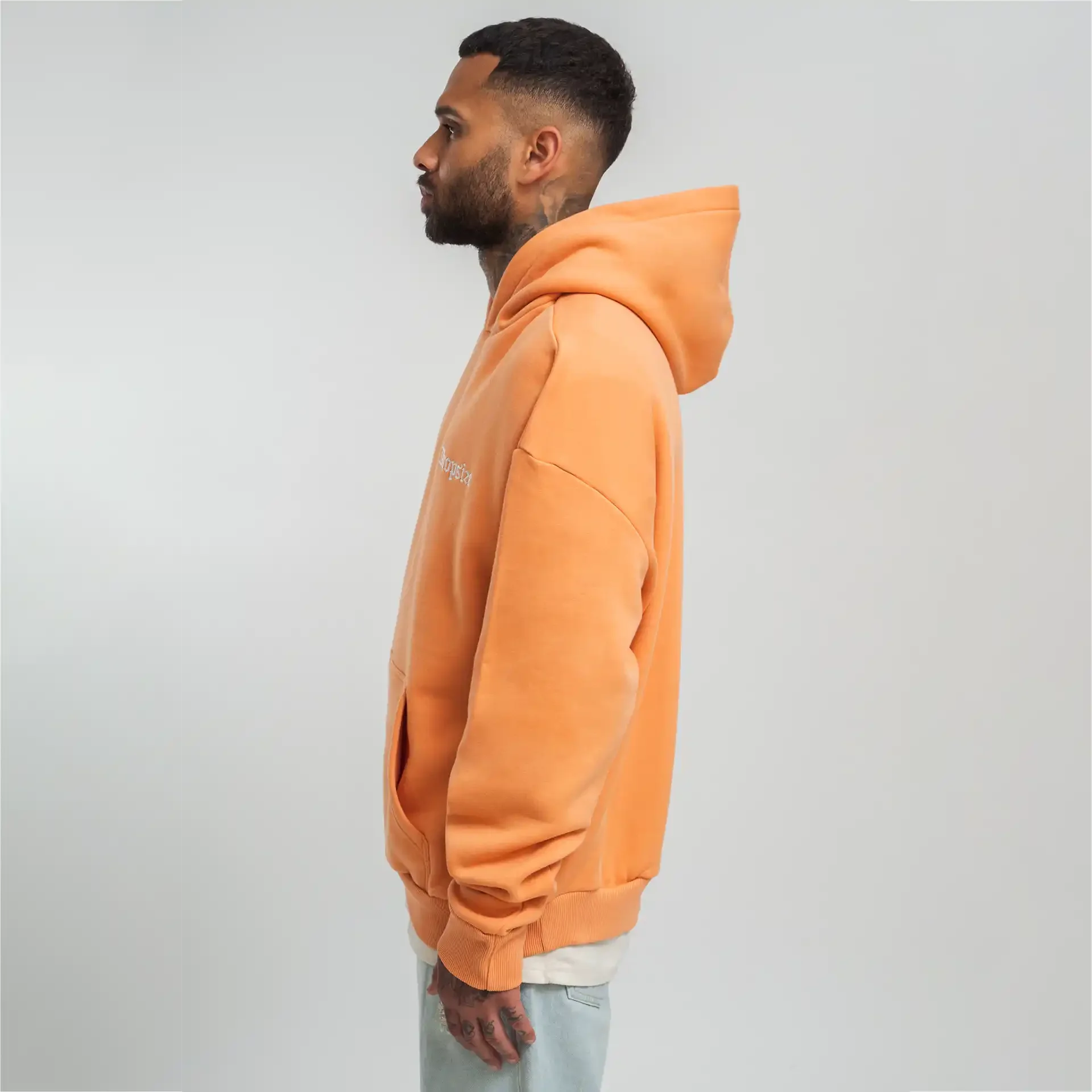 Dropsize Heavy Oversize Embo Hoodie Coral