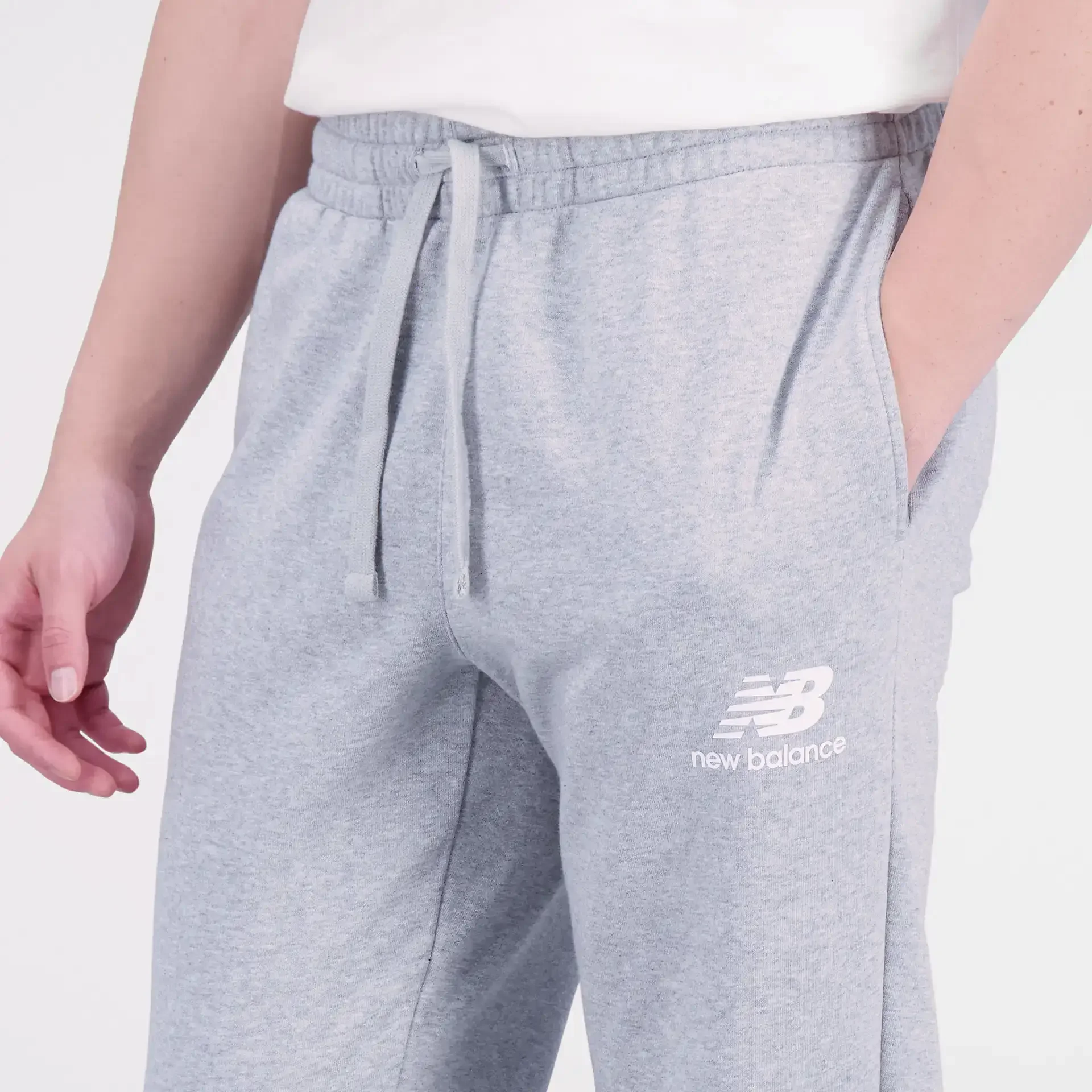 New Balance Essentials Stacked Logo French Terry Sweatpant Athletic Grey