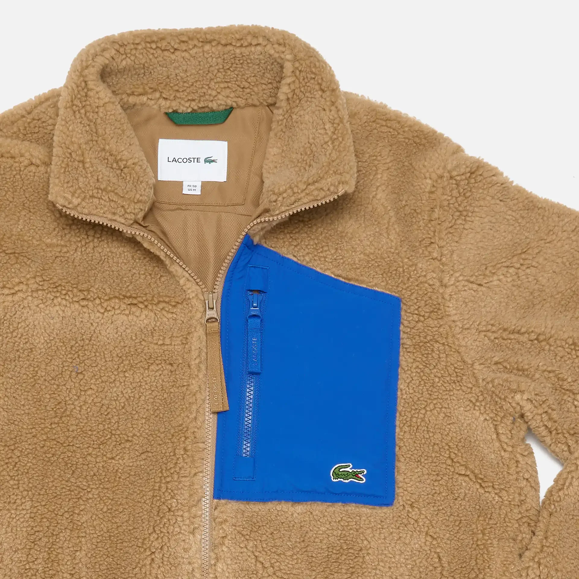 Lacoste Colorblock Fleece Jacket Cookie/Cobalt