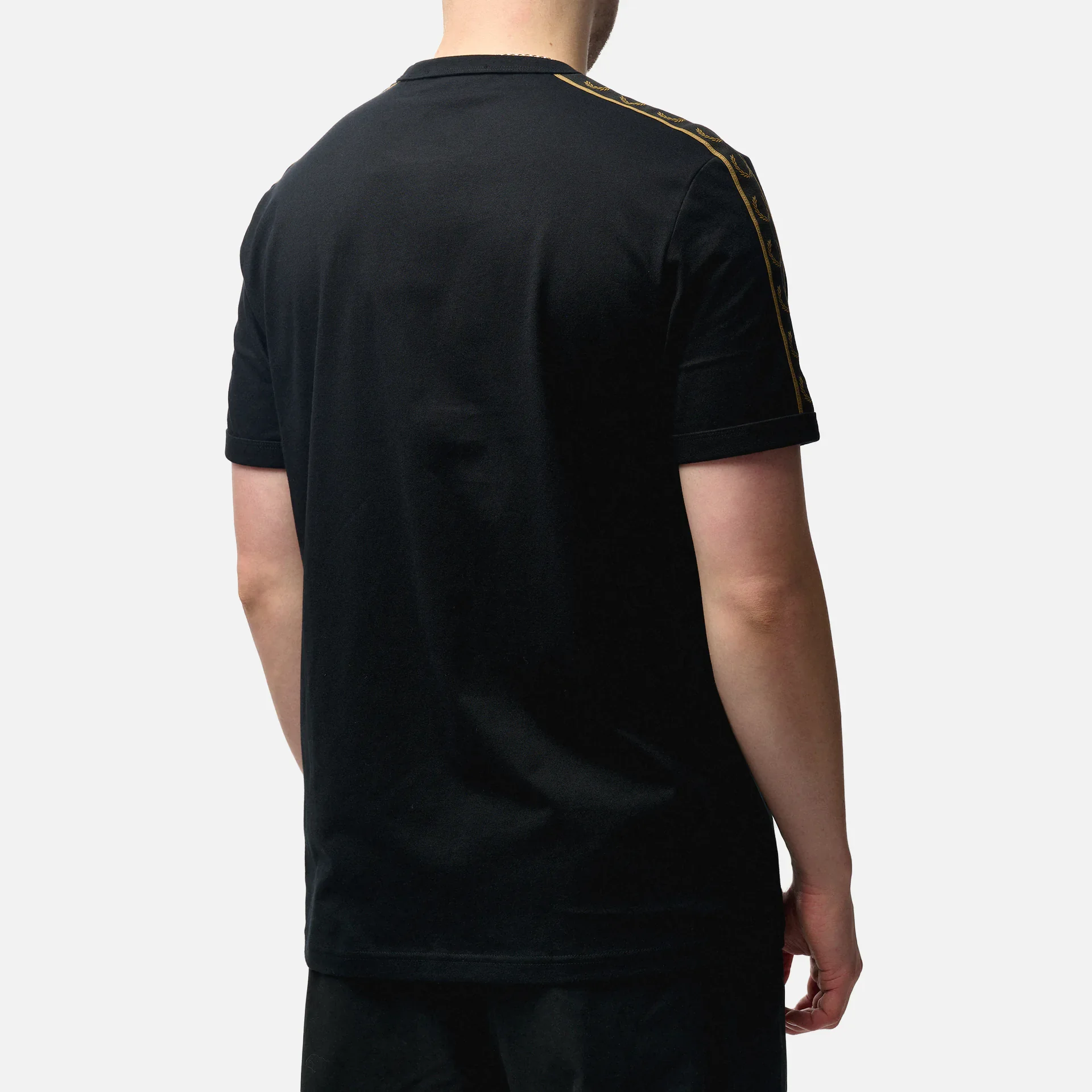 Fred Perry Contrast Tape Ringer T-Shirt Black/Warm Stone