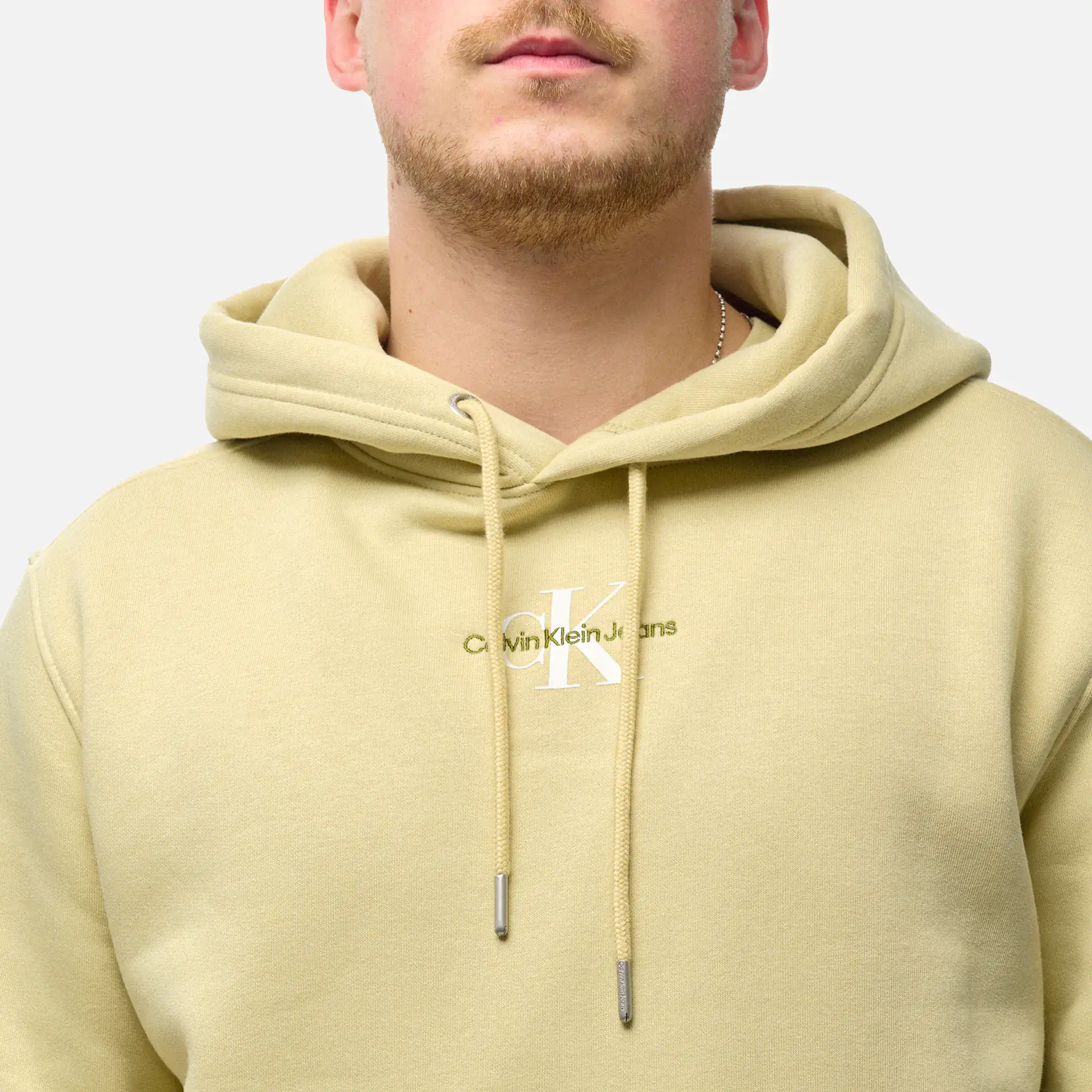 Calvin Klein Jeans Monologo Hoodie Green Haze