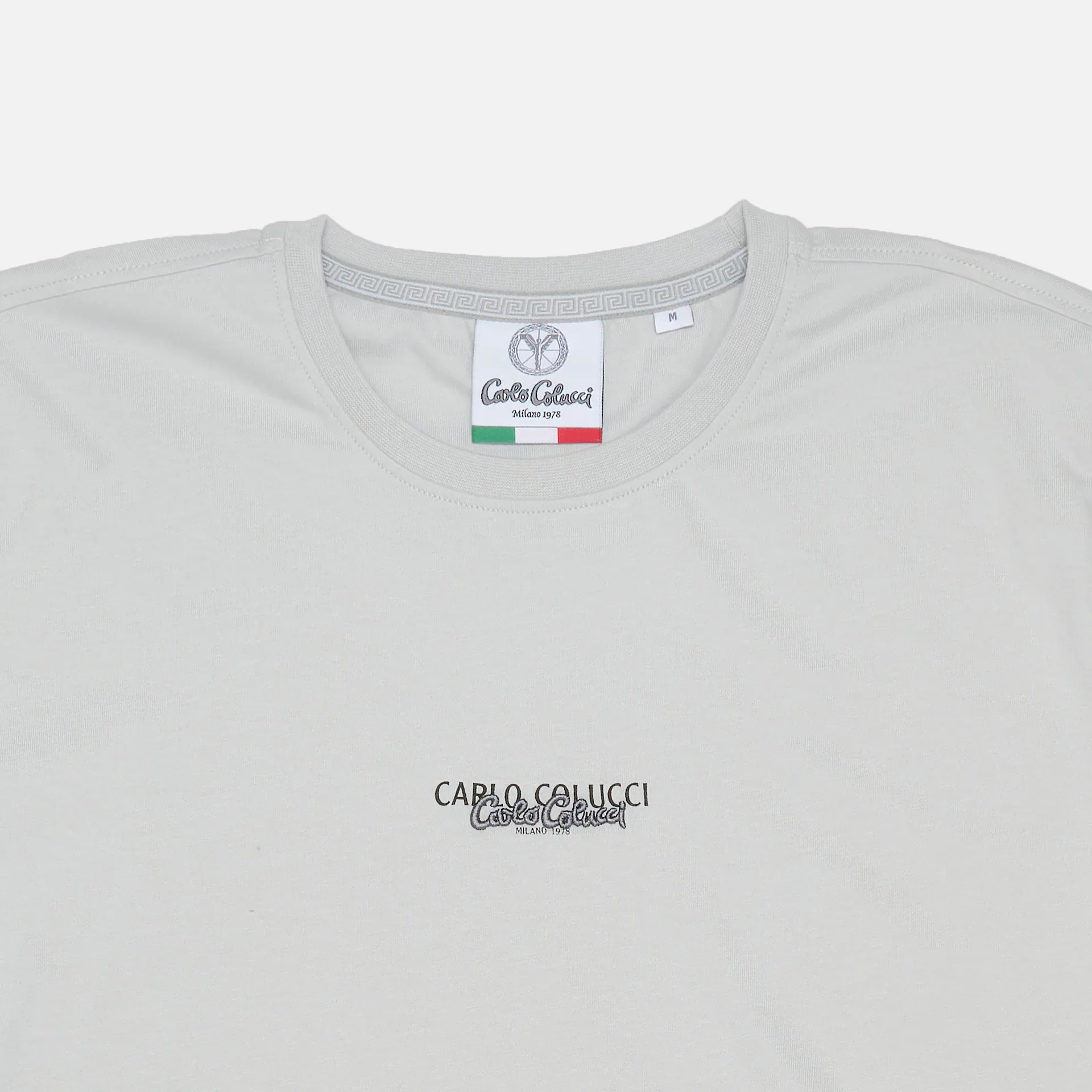 Carlo Colucci T-Shirt Basic Line Light Grey