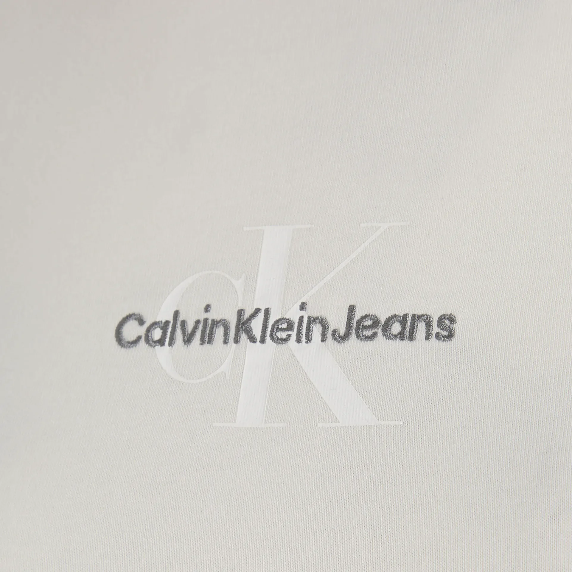 Calvin Klein Jeans Monologo Slim Fit T-Shirt Ivory