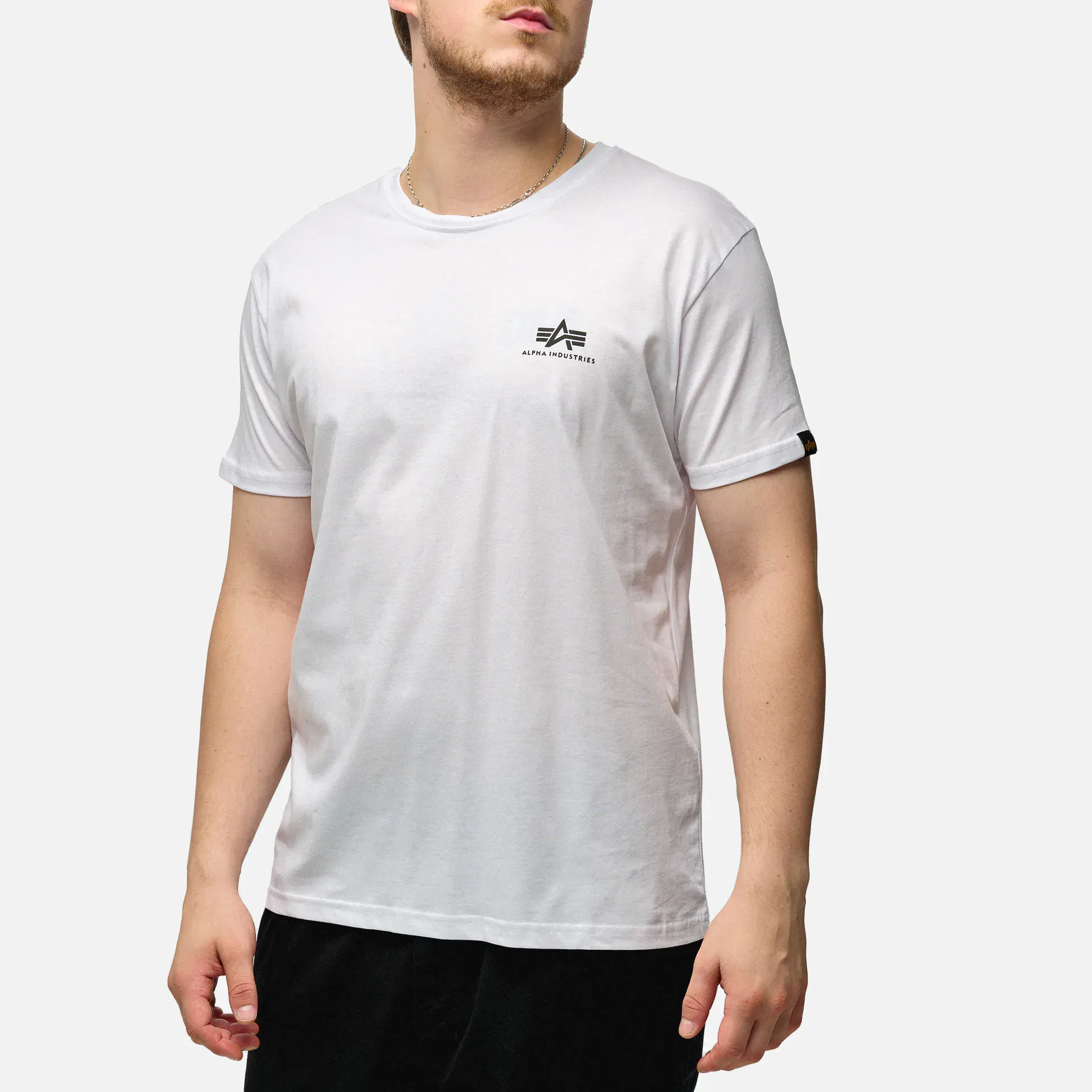 Alpha Industries Backprint T-Shirt White/Black