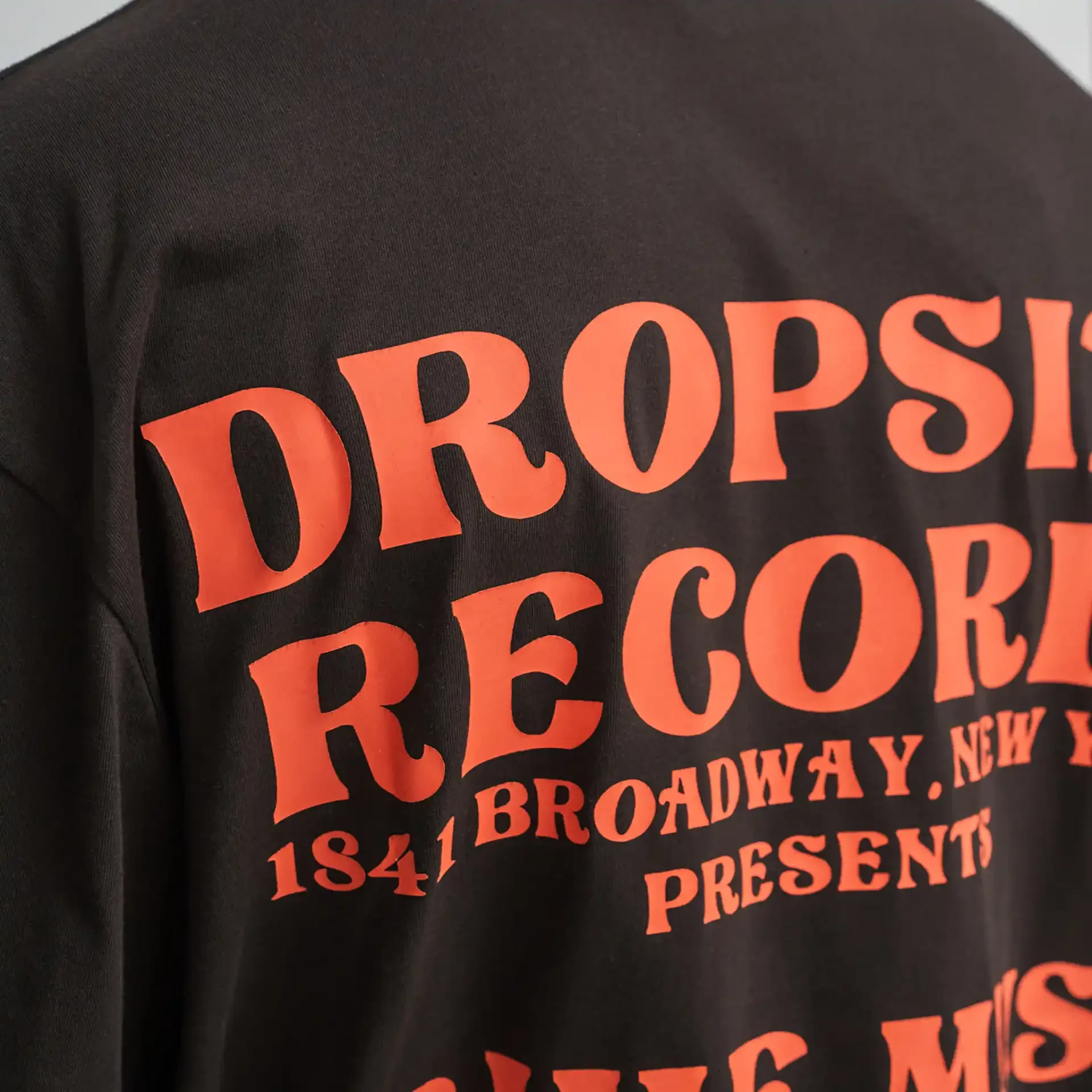 Dropsize Heavy Records T-Shirt Washed Black