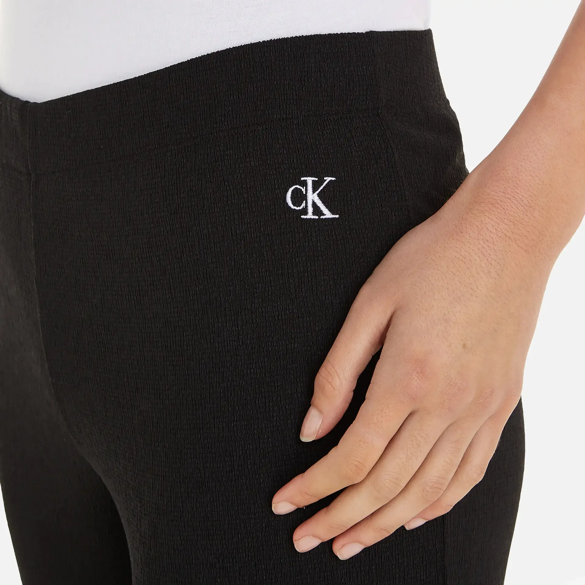 Calvin Klein Jeans Straight Knit Pants Black