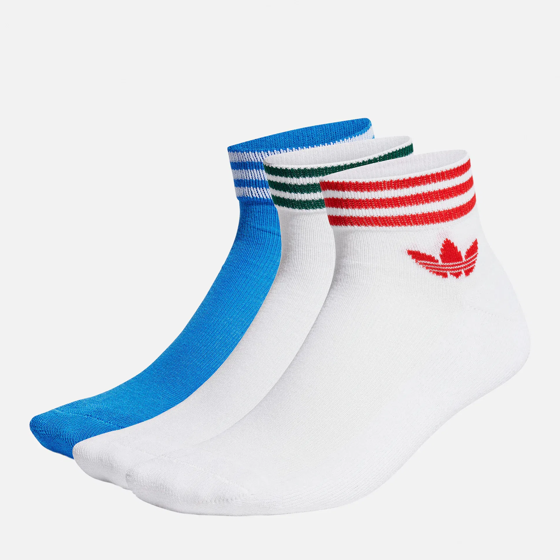 adidas Originals Trefoil Ankle Socks Blue/White/White