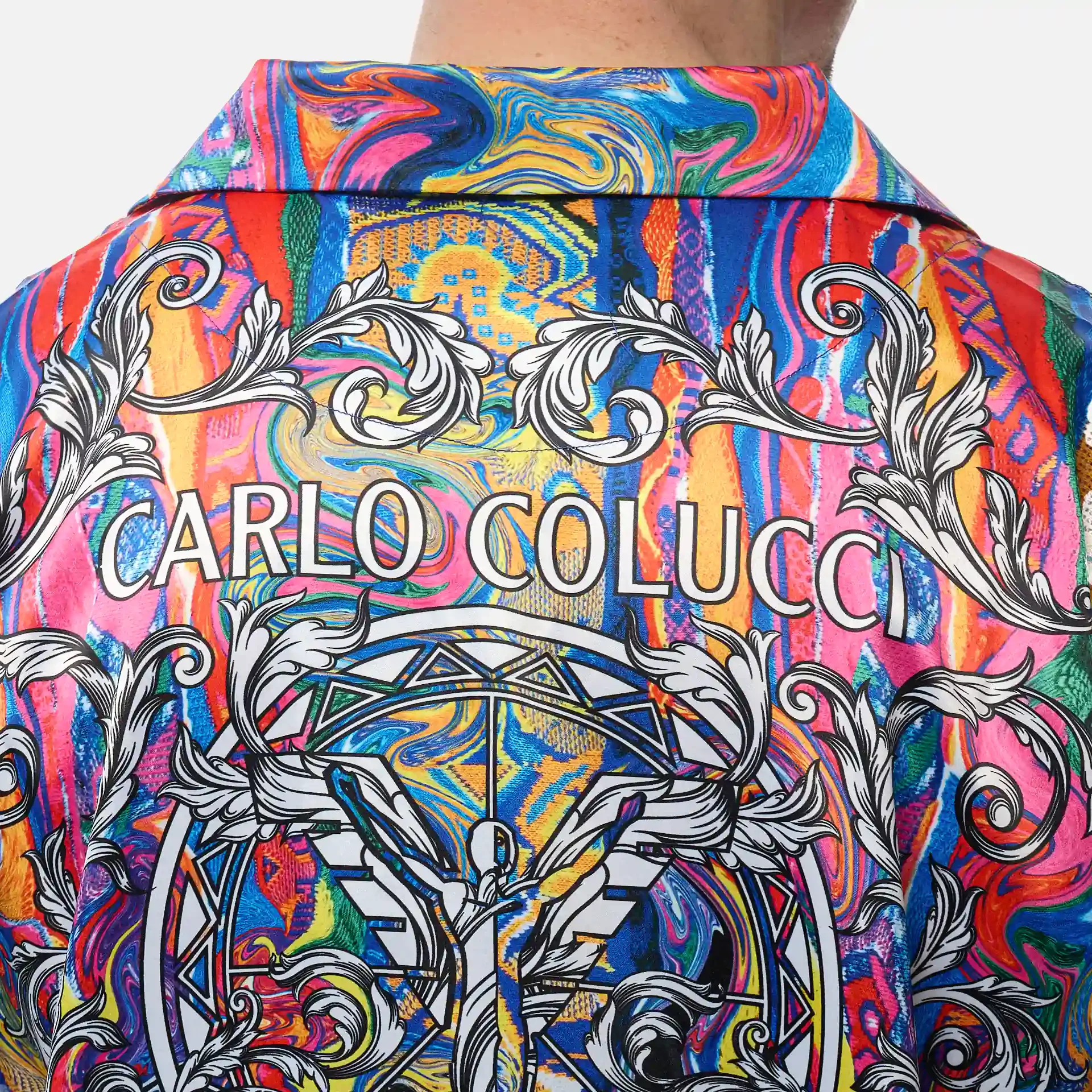Carlo Colucci Oversize Fit Fusion Shirt Red