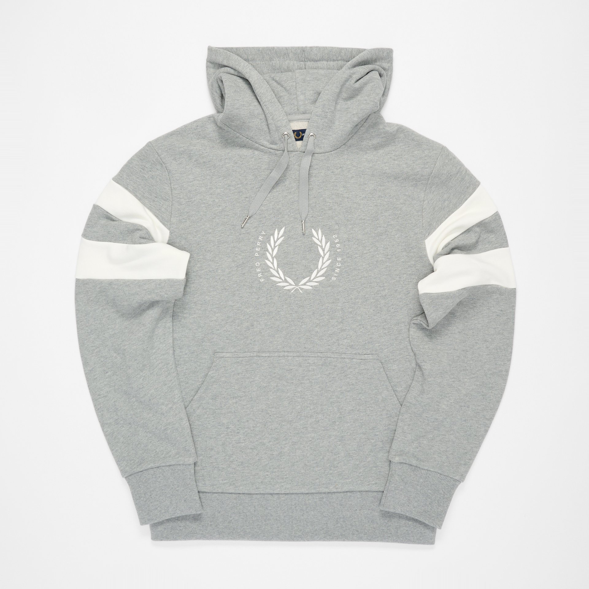 Fred Perry Bold Tipped Hooded Sweatshirt Steel Marl