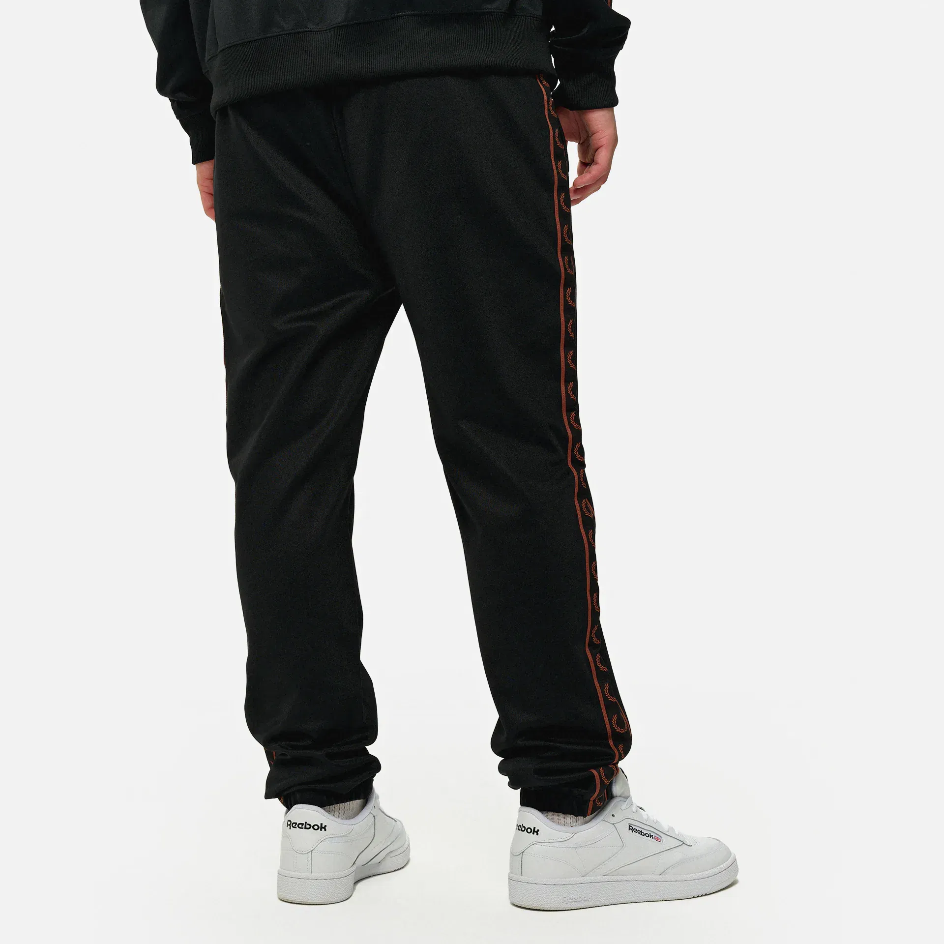 Fred Perry Seasonal Taped Track Pant Black/Whisky Brown