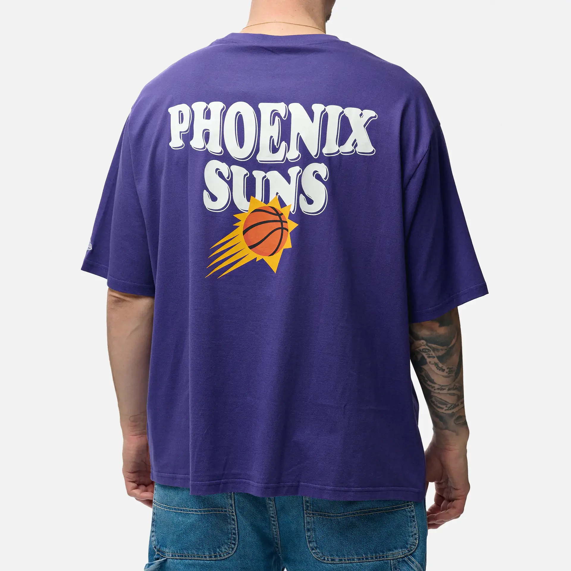 New Era NBA Phoenix Suns Script Oversized T-Shirt Purple