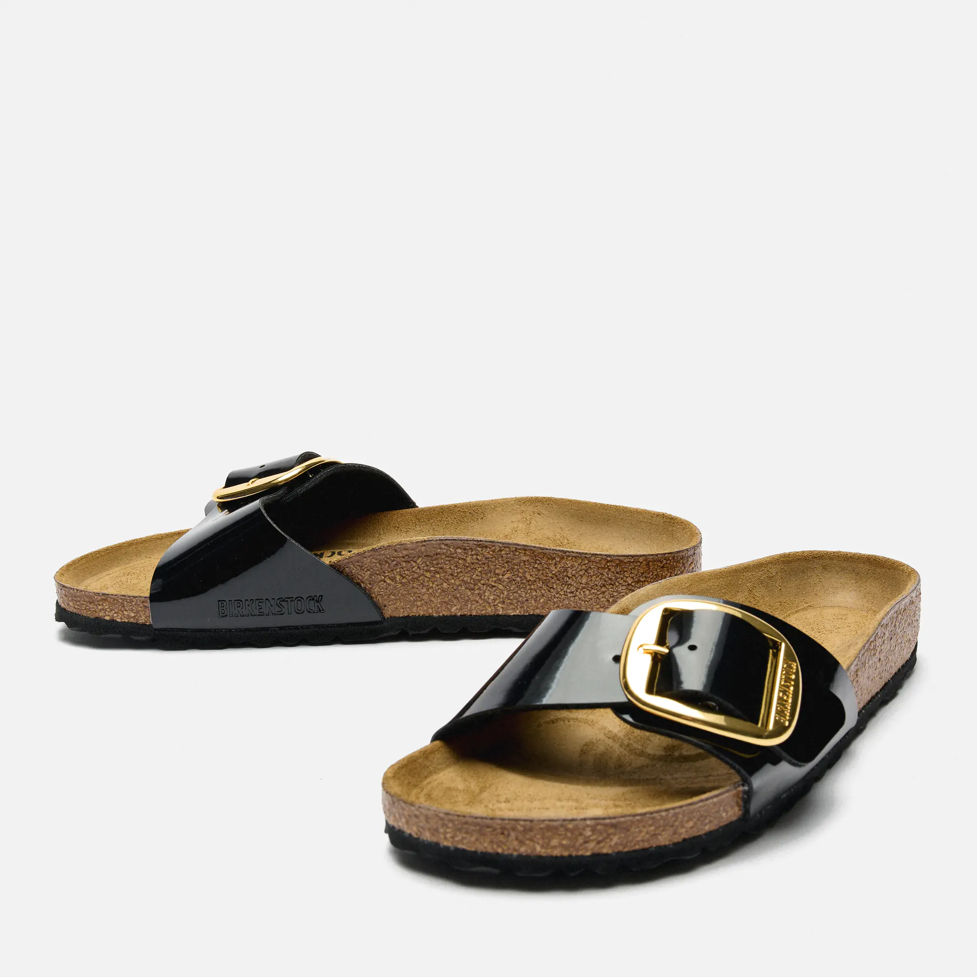 Birkenstock black with gold buckle online