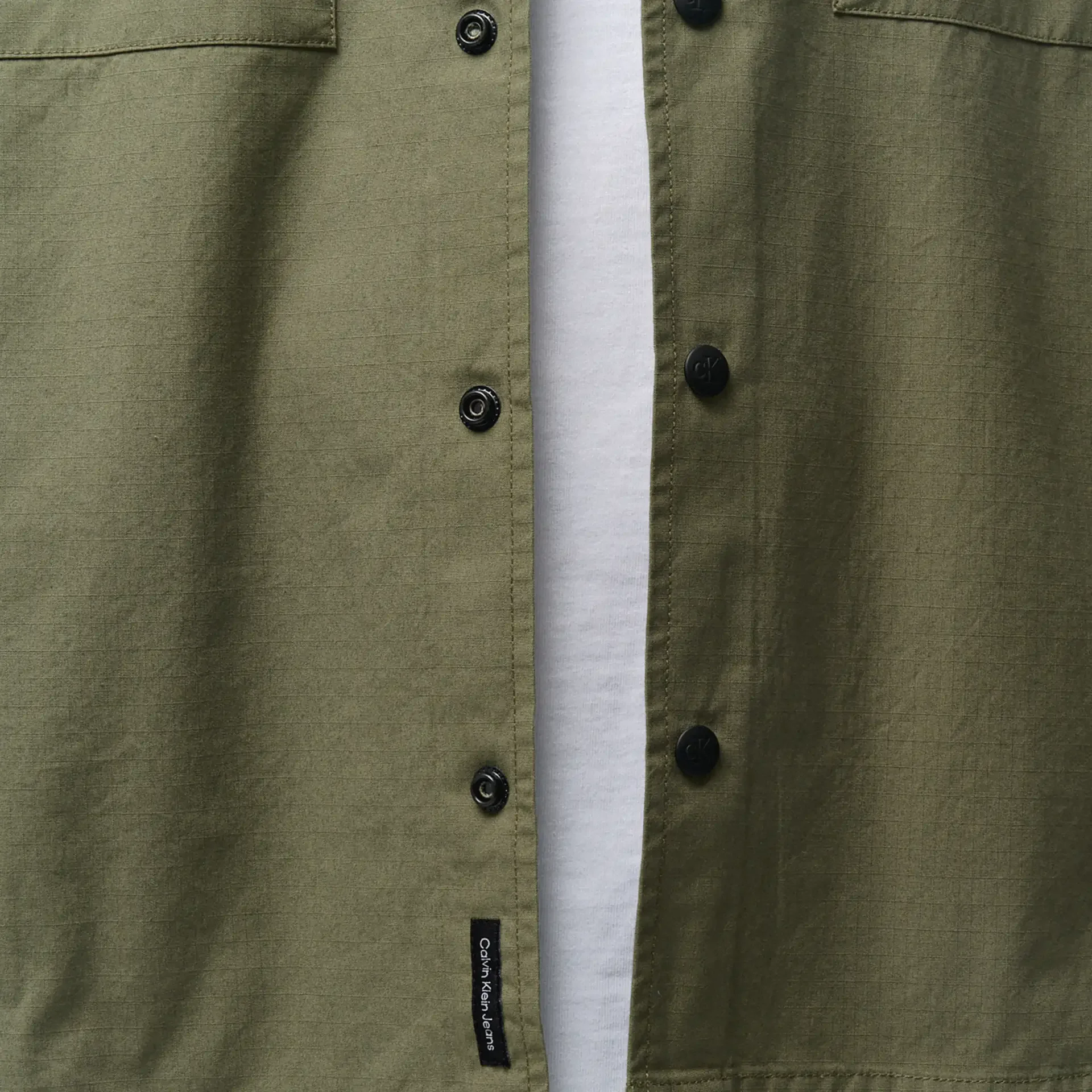 Calvin Klein Jeans Relaxed Overshirt Dusty Olive