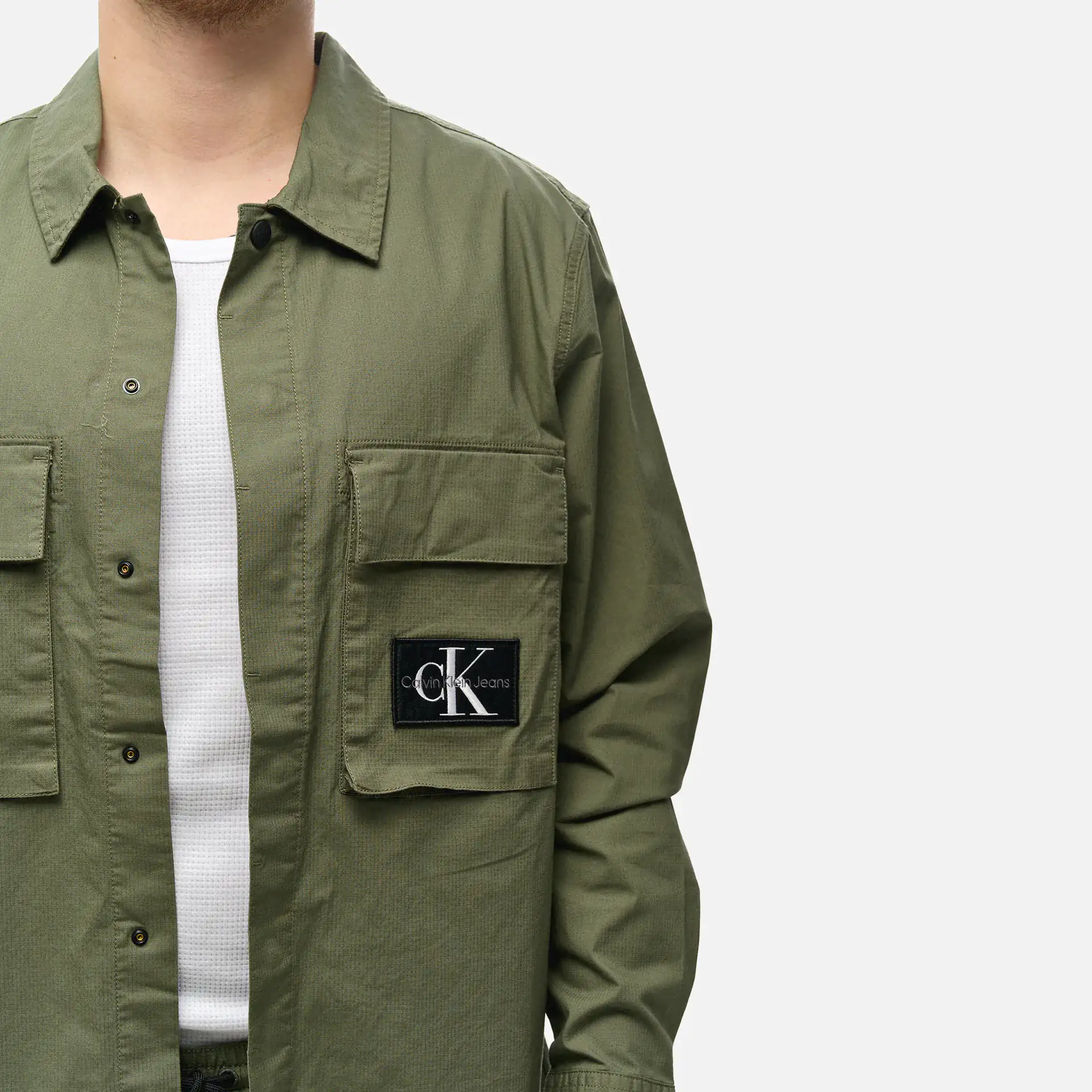 Calvin Klein Jeans Utility Overshirt Dusty Olive