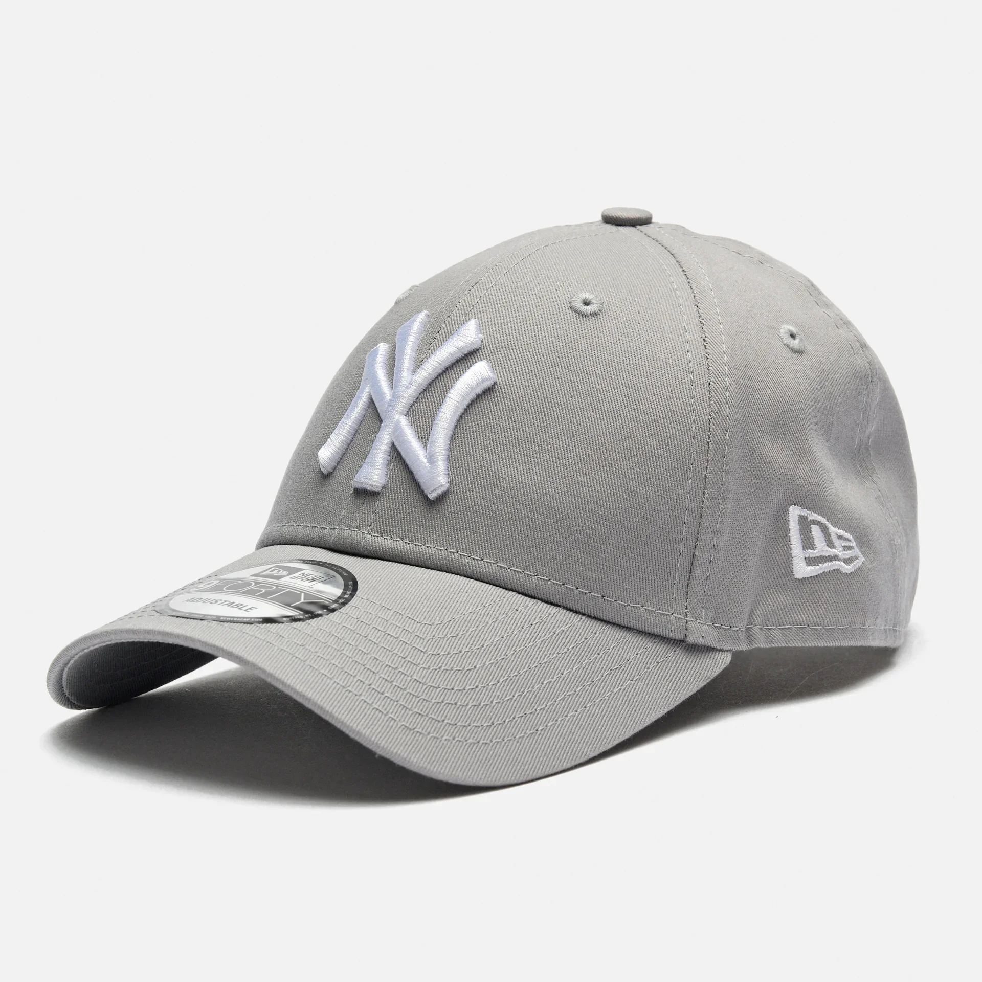  New Era 9FORTY Leag Basic NY Yankees Stapback Cap Gray White