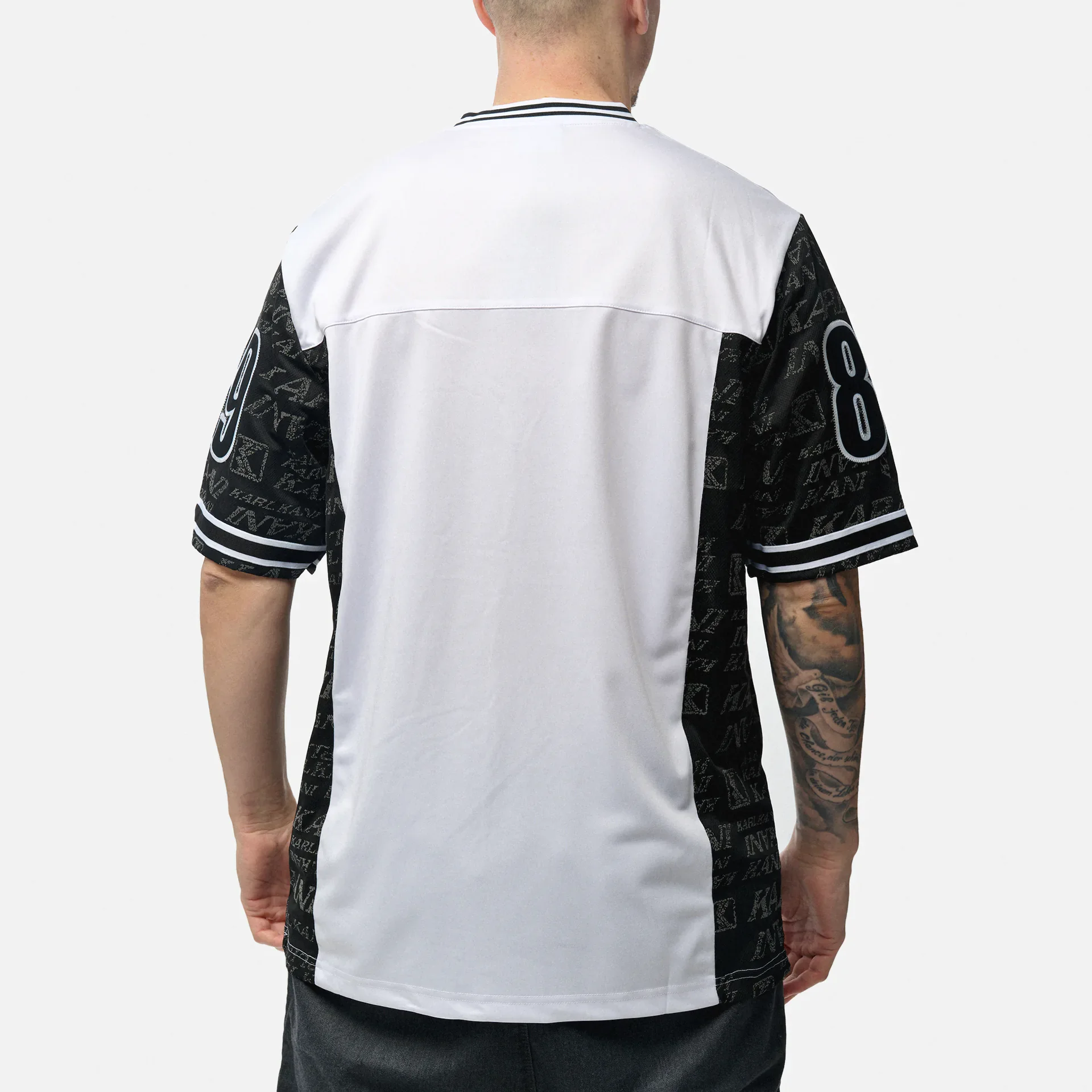 Karl Kani OG Block Logo Jersey Black/White/Silver
