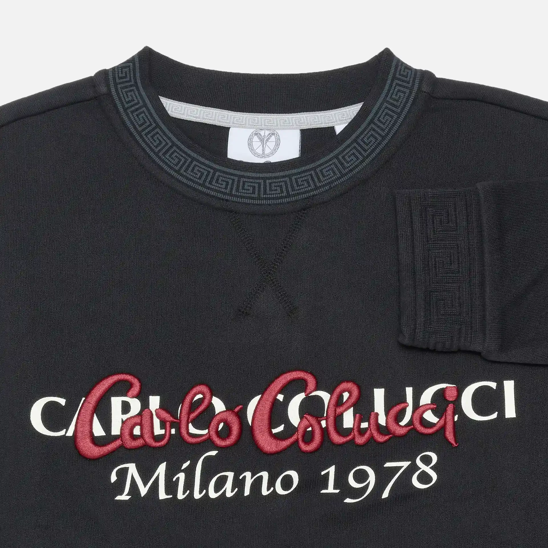 Carlo Colucci Street Classic Story Oversized Sweatshirt Black