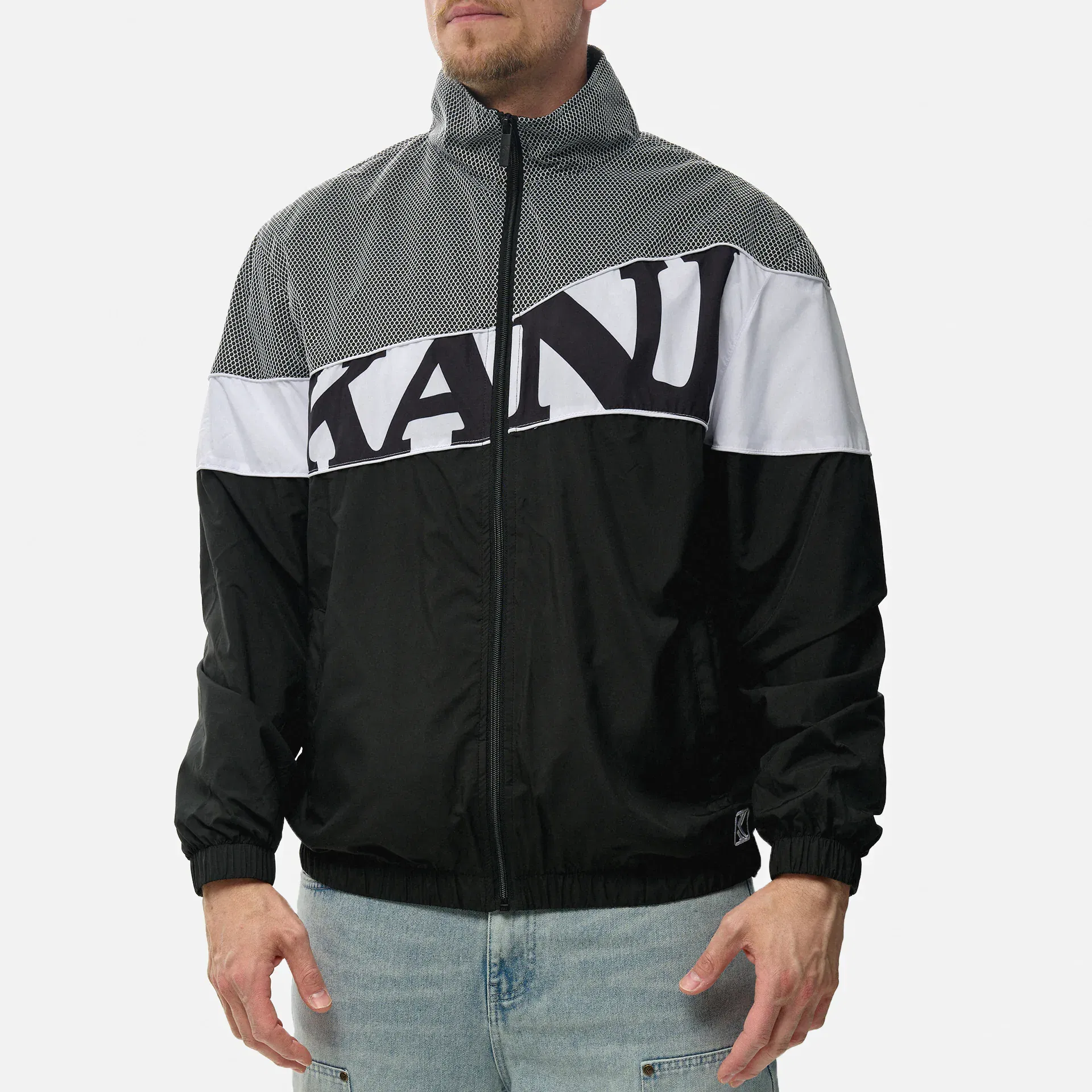 Karl Kani Wavy Retro Block Trackjacket Black White