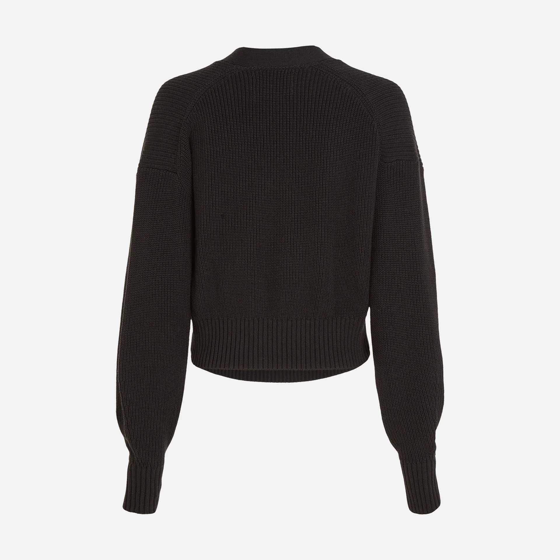 Calvin Klein Jeans Label Chunky Sweater Cardigan Black
