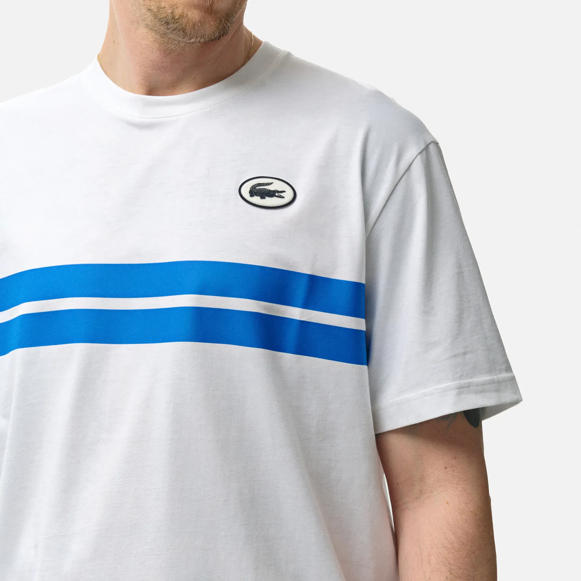 Lacoste Heritage Print T-Shirt White