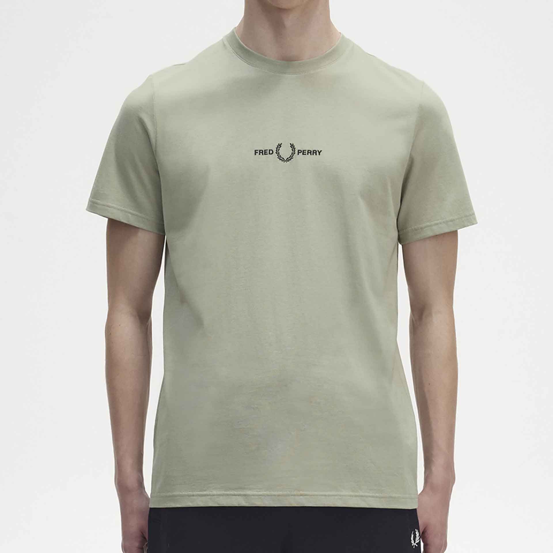 Fred Perry Embroidered T-Shirt Seagrass