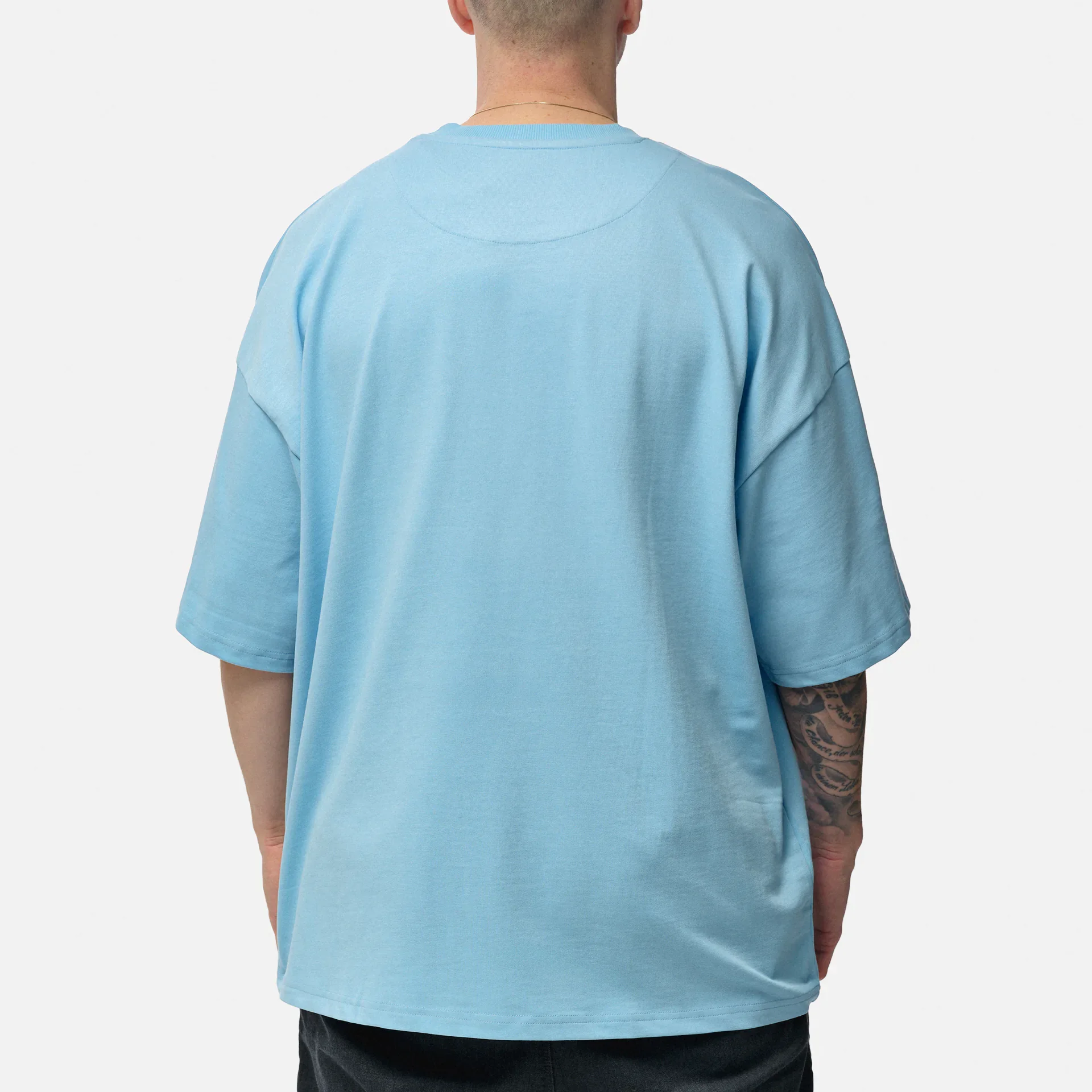 Karl Kani Woven Signature Heavy Jersey Boxy Diner T-Shirt Light Blue