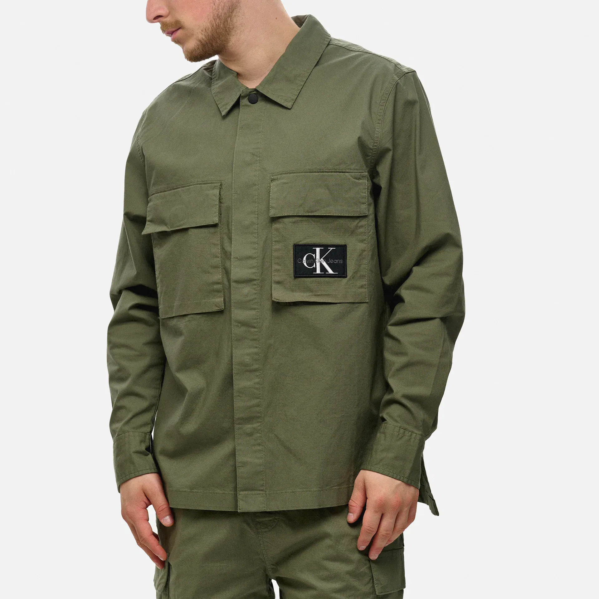 Calvin Klein Jeans Utility Overshirt Dusty Olive