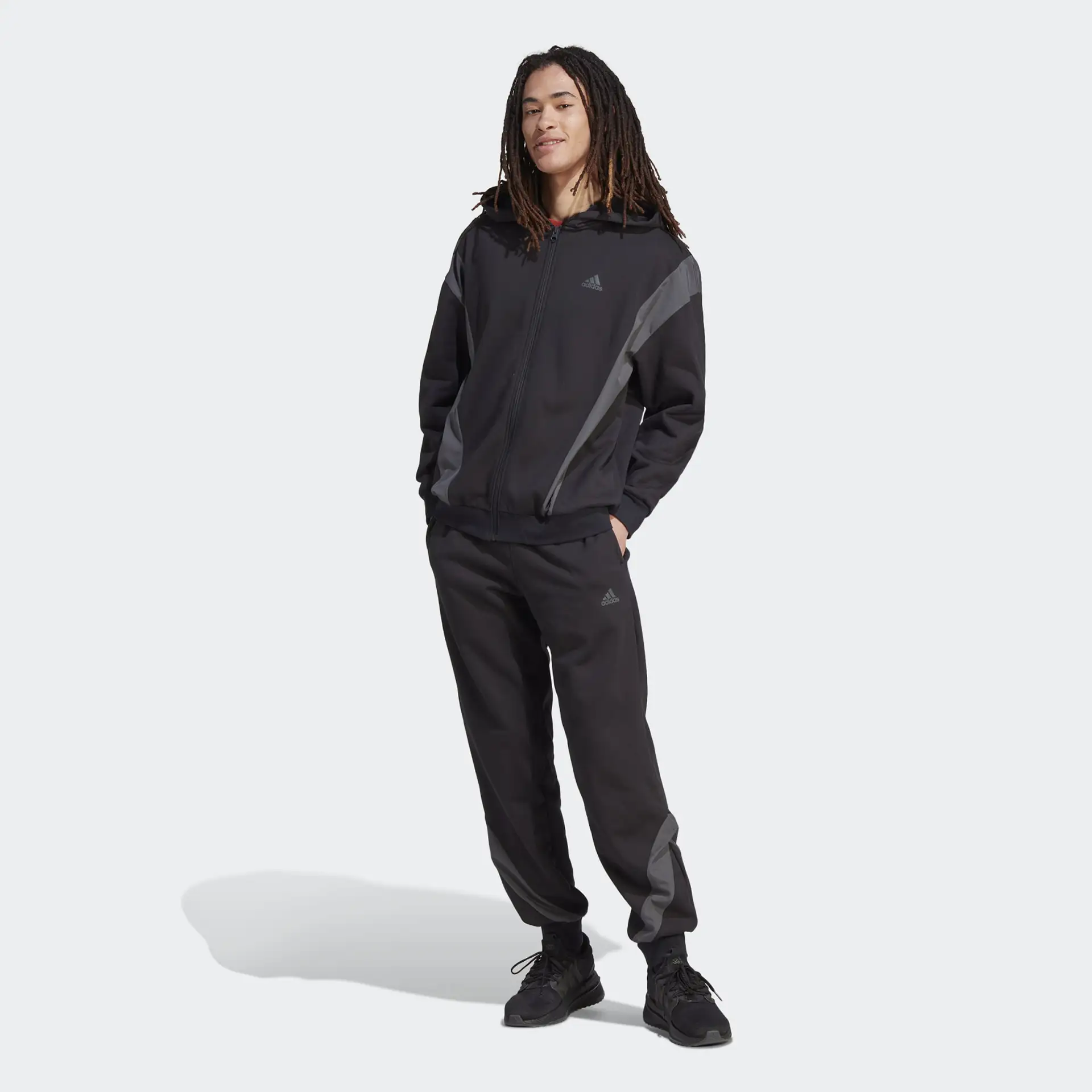 adidas M FL Hooded Tracksuit Black