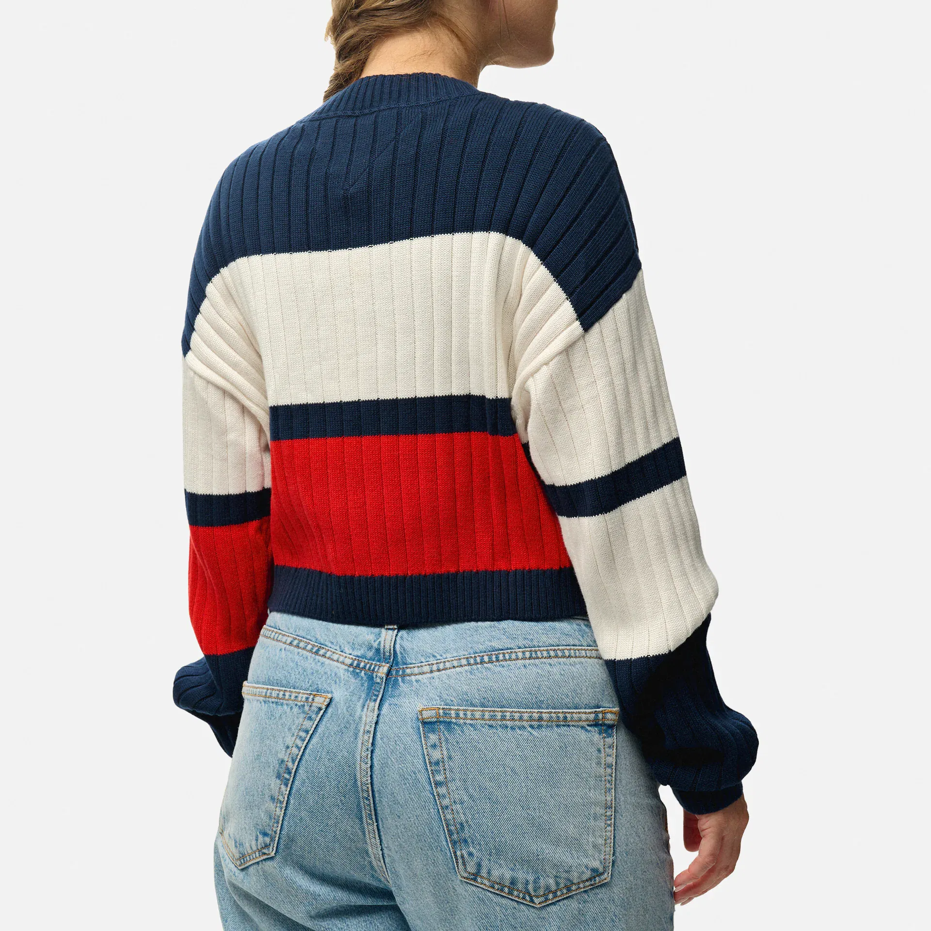 Tommy Jeans Colorblock Badge Sweater Ancient White/Multi